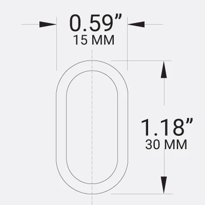OVAL CLOSET TUBE WITH DESIGN 8' ALUMINIUM - Image 4