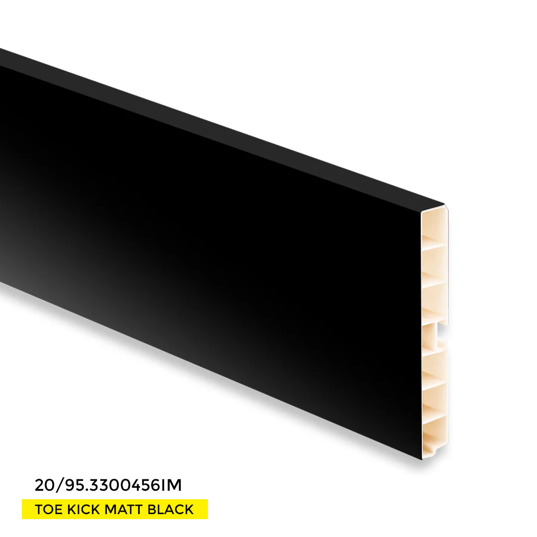 TOE KICK VOLPATO H150MM 5.90" H X 10.83' LONG MATTE BLACK - Image 2