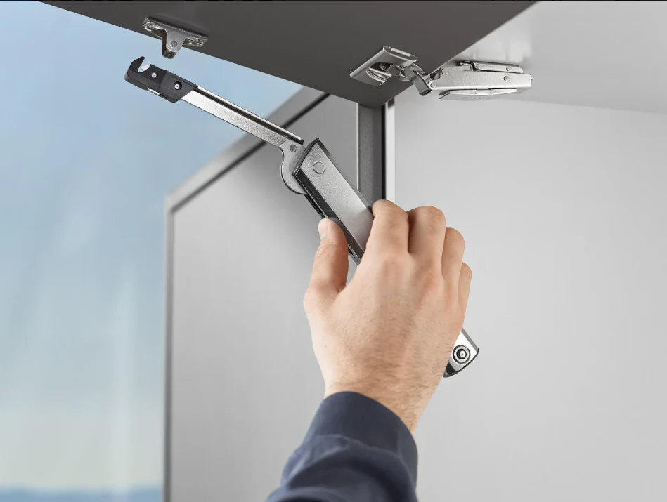 Aventos HK-XS Small Stay Lift, Cabinet Mounting Plate, Screw-On, Nickel-Plated - Image 2