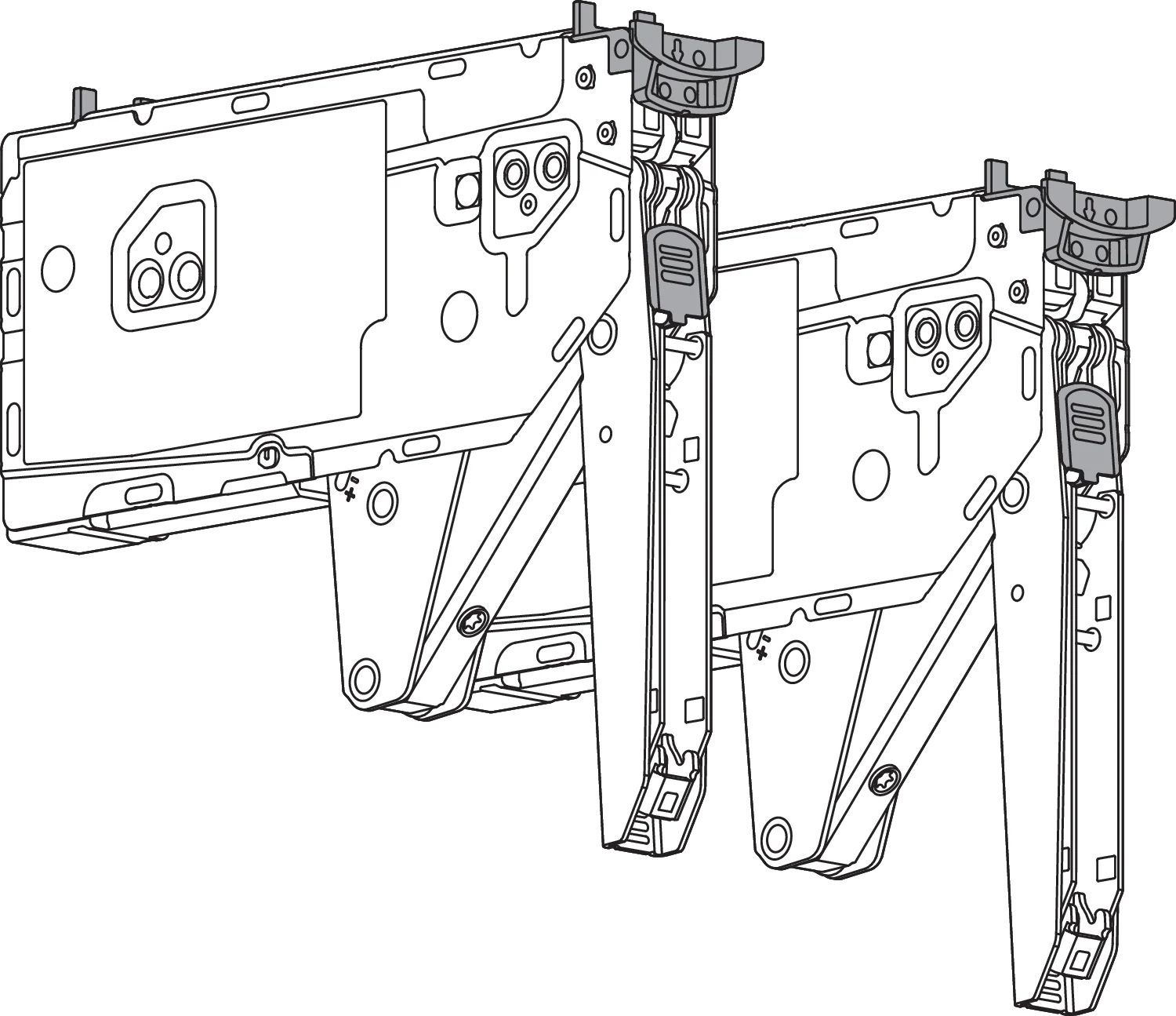 Aventos HK Top Stay Lift, Lift Mechanism (Set), PF=930-2800 (With 2 Pieces), for Screwing On, Suitable For SERVO-DRIVE, Zinc-Coated - Image 5