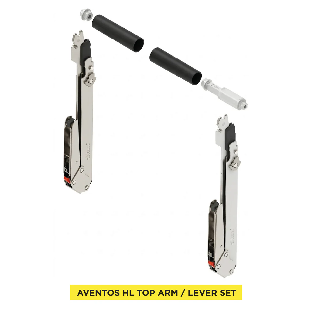 Aventos HL Top Lift Up, Lever (Set), CH=300-340 mm (11-13/16" - 13-3/8"), Non-Handed, Nickel-Plated - Image 4