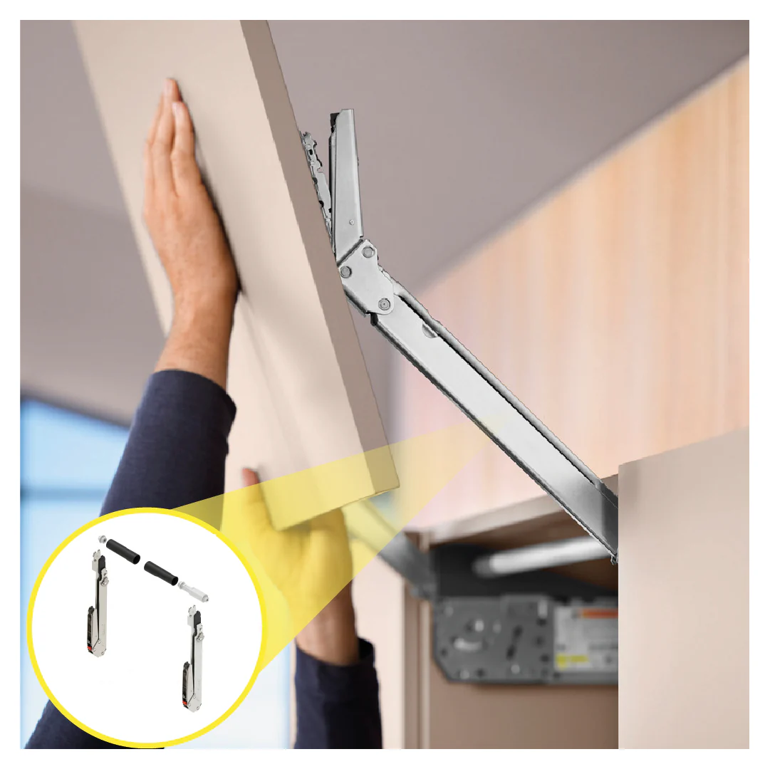 Aventos HL Top Lift Up, Lever (Set), CH=340-389 mm (13-3/8" - 15-5/16"), Non-Handed, Nickel-Plated - Image 2