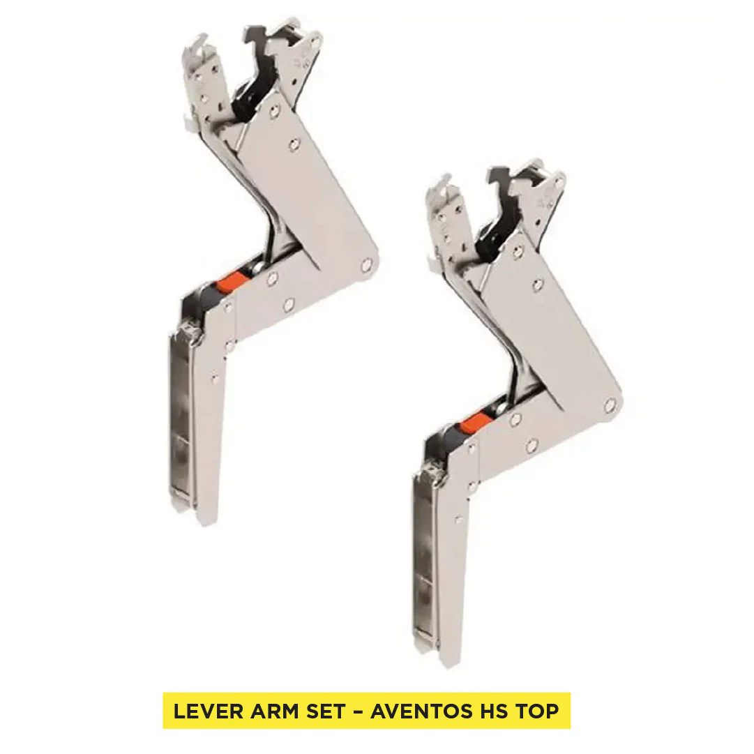 Aventos HS Top Up & Over Lift System, Lever (Set), CH=350-800 mm (13-3/4" - 31-1/2"), Non-Handed, Nickel-Plated - Image 6