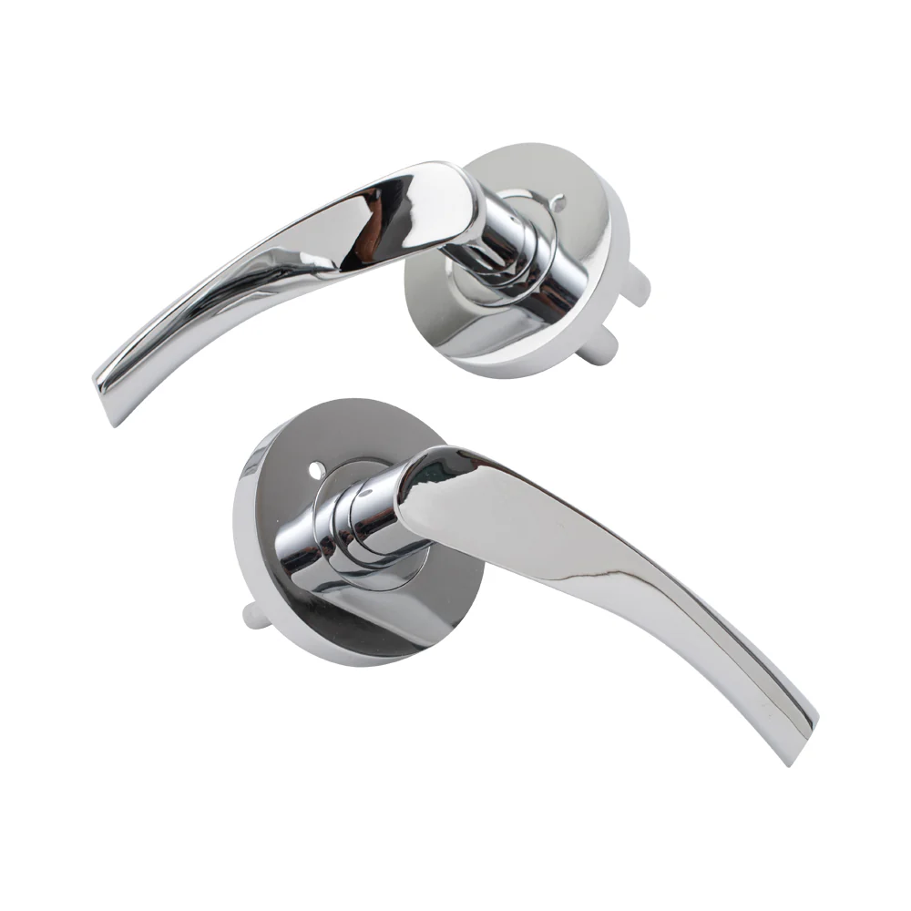 Door Lever Florence Privacy Satin Nickel - Image 3