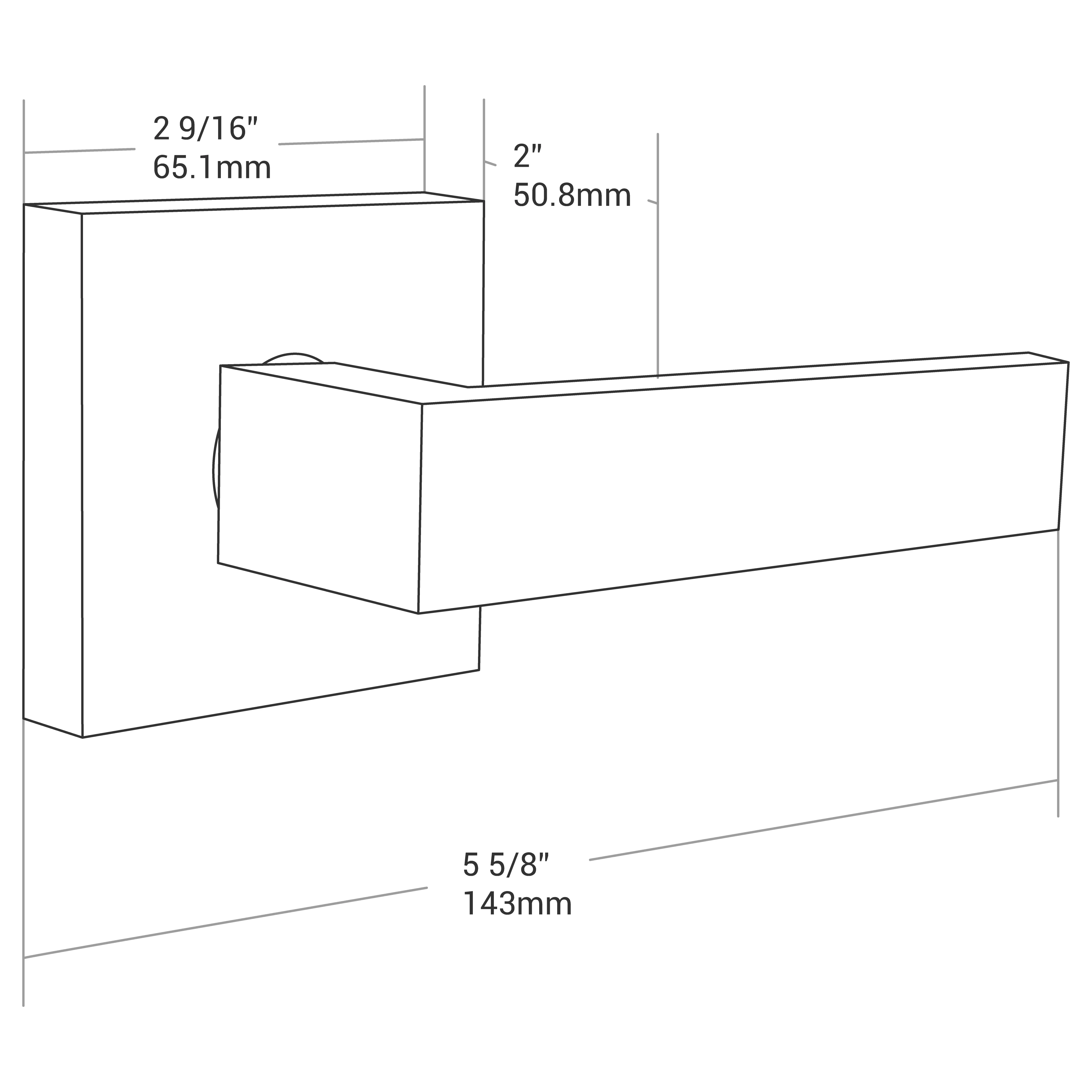 Door Lever Modica Privacy Black Matte - Image 3
