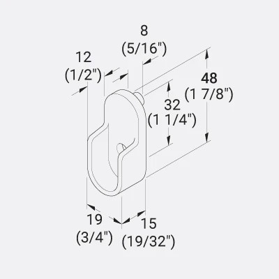 Oval Tube Support with 5mm Dowels 250 x Bag - Image 3