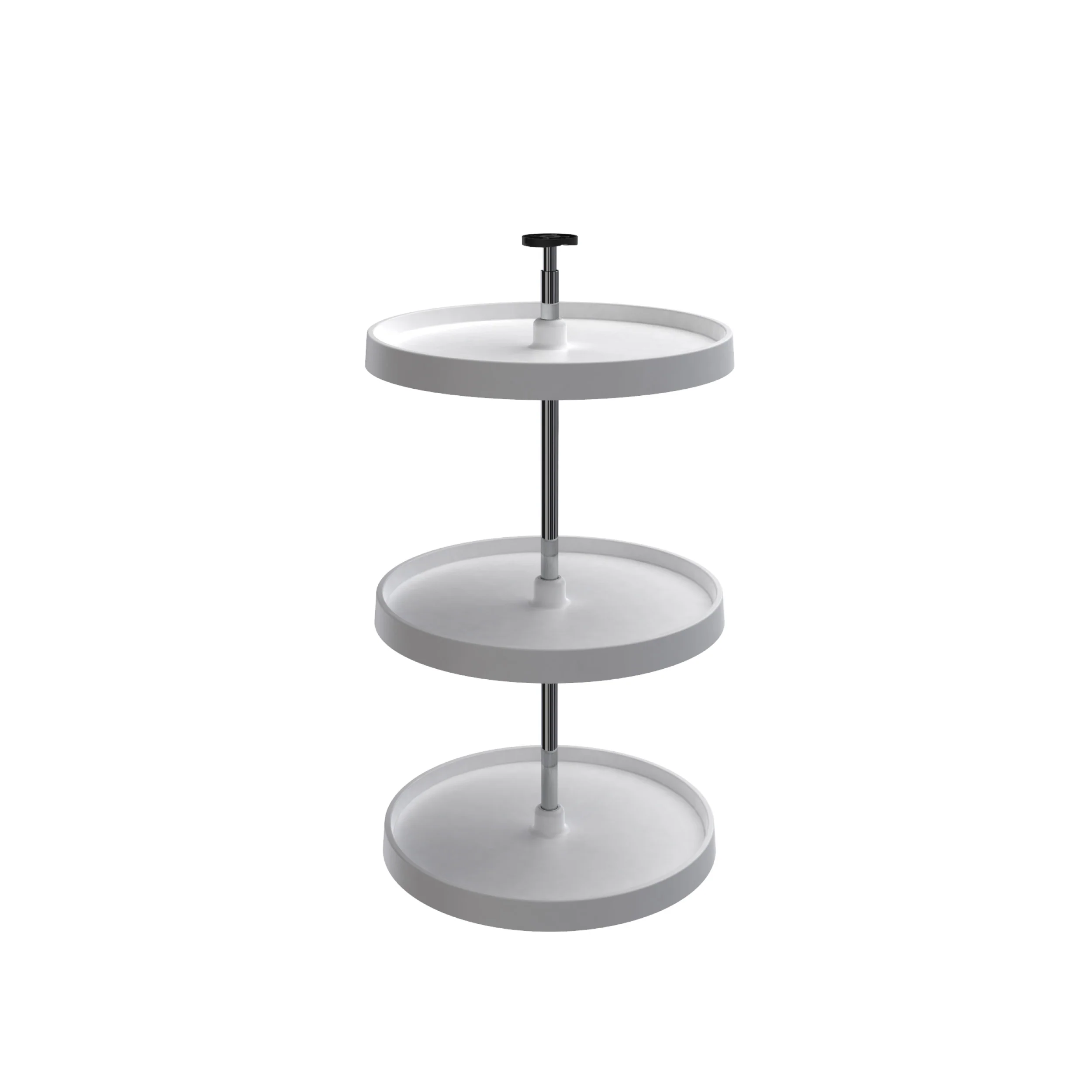 20 in White Polymer Full CirLazy Susans 3-Shelf White  20 in (508 mm) W x 20 in (508 mm) D x 31 in (787 mm) H - Image 7