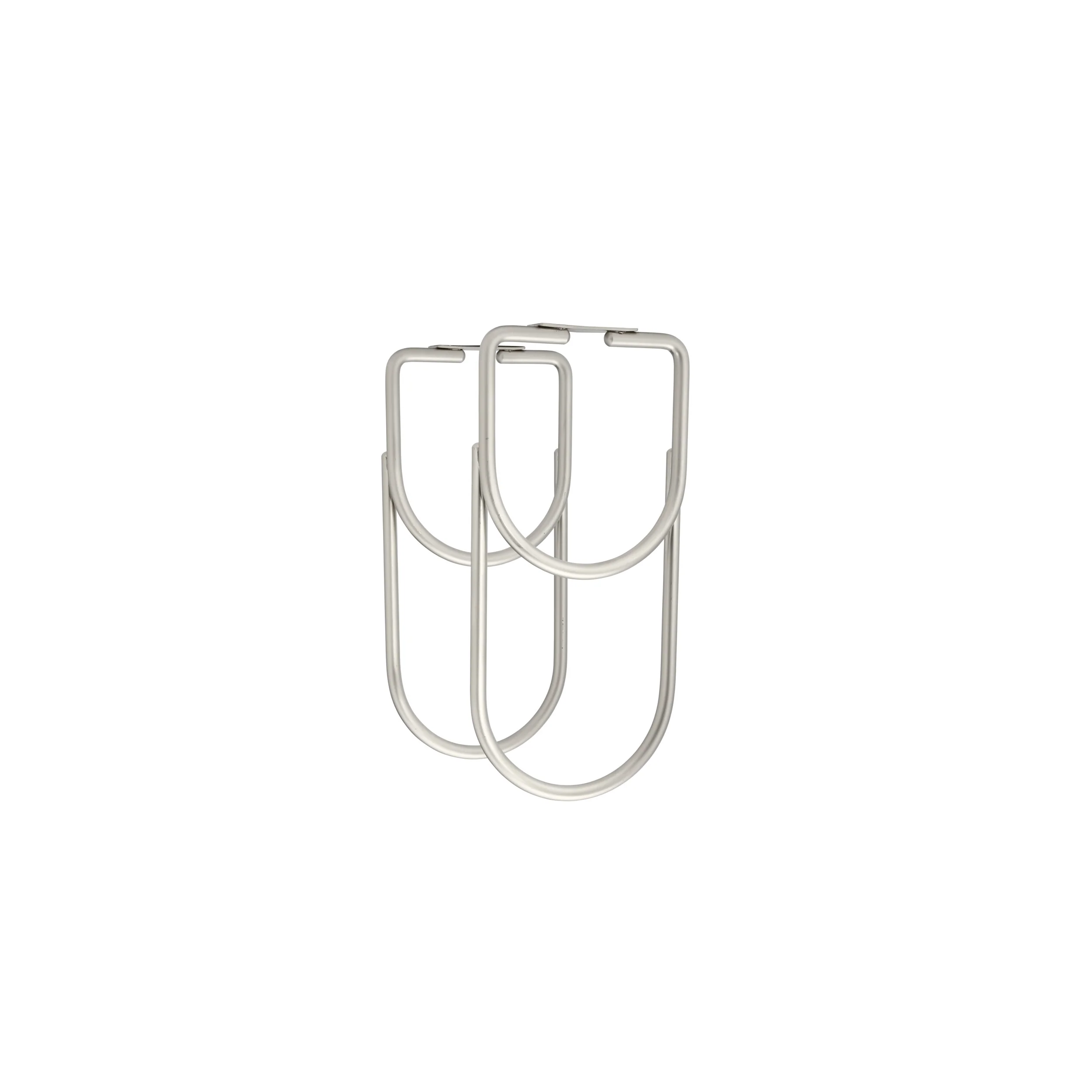 Satin Nickel Under Cabinet Double Wine Bottle Holder Satin Nickel  4.25 in (108 mm) W x 9 in (229 mm) D x 9 in (229 mm) H - Image 2