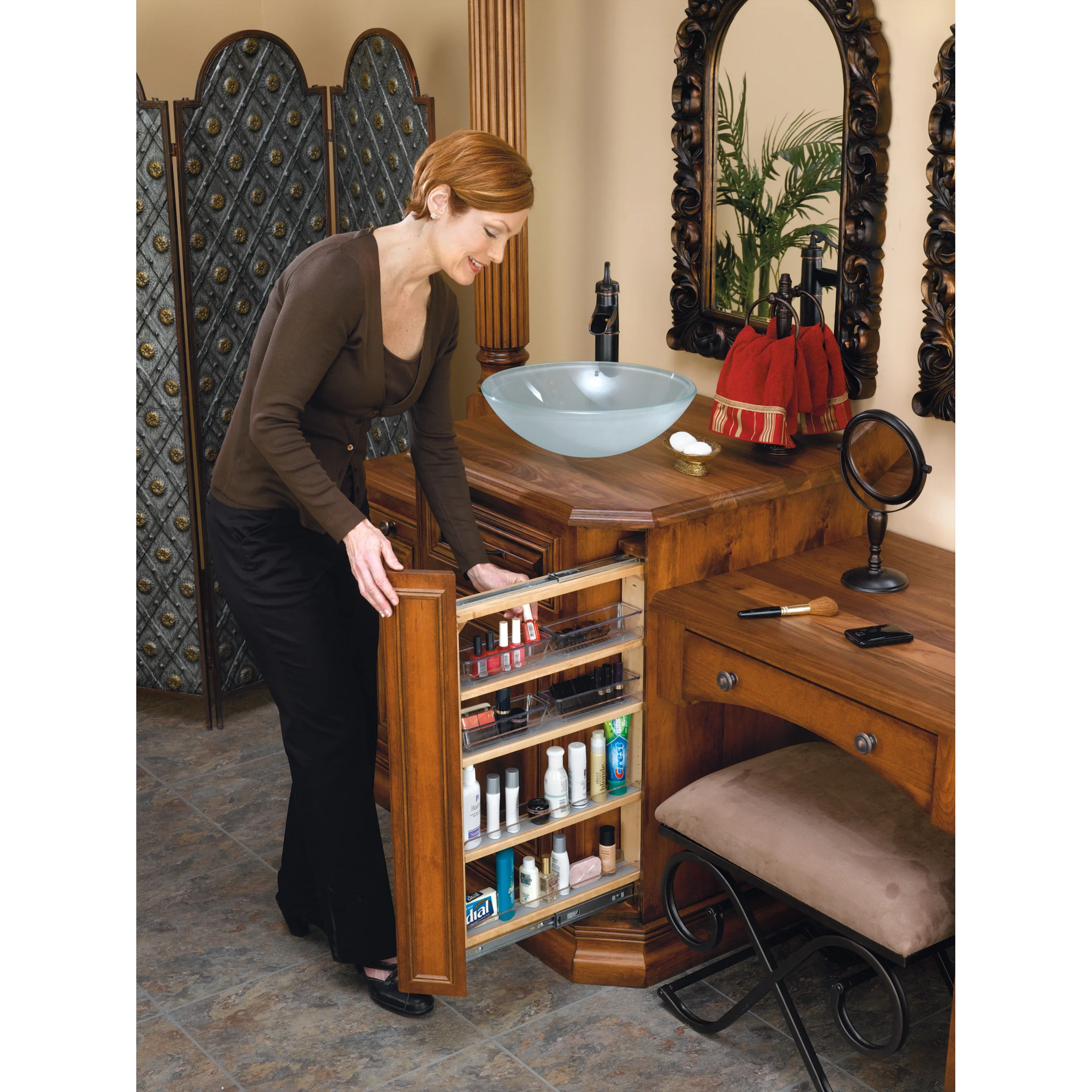 3 in Vanity Filler Pullout out Soft-Close Natural 3 in (76 mm) W x 19 in (483 mm) D x 26 in (660 mm) H
