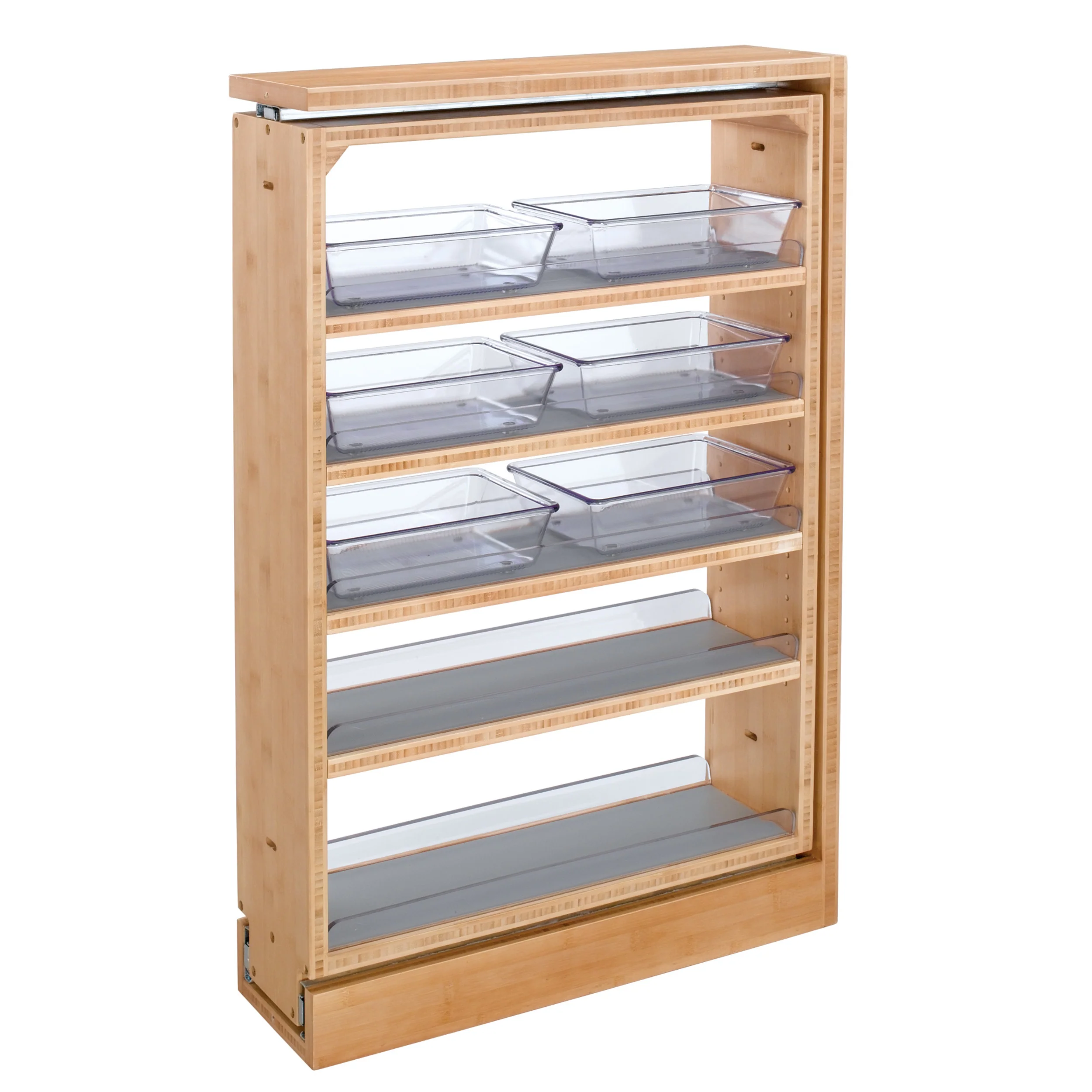 6 in Vanity Filler Pullout Soft-Close Natural  6 in (152 mm) W x 19 in (483 mm) D x 30 in (762 mm) H - Image 4