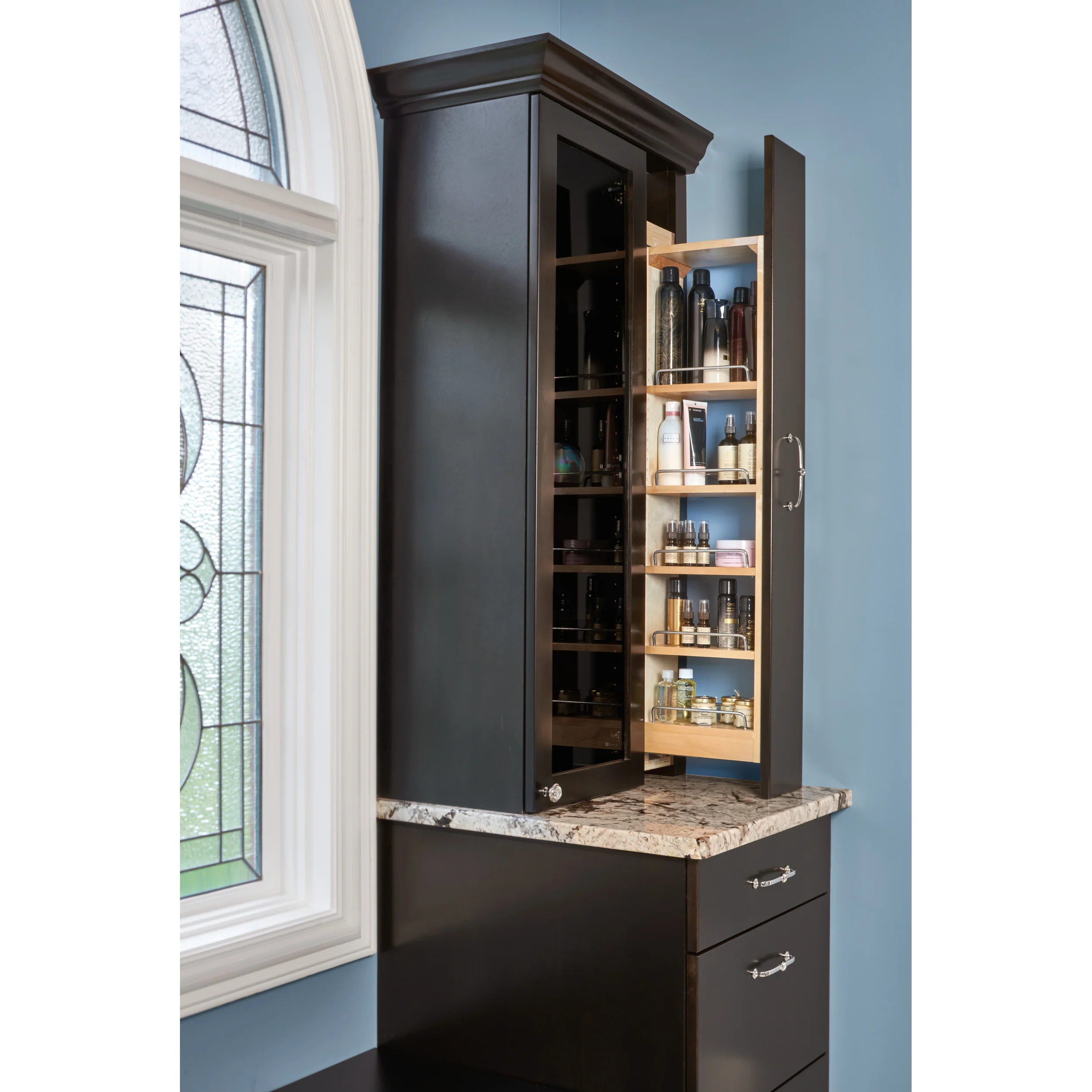 3 in. W x 42 in. H Pull-Out Between Cabinet Wall Filler w/Soft-Close Natural 3 in (76 mm) W x 11.13 in (283 mm) D x 42 in (1067 mm) H - Image 4