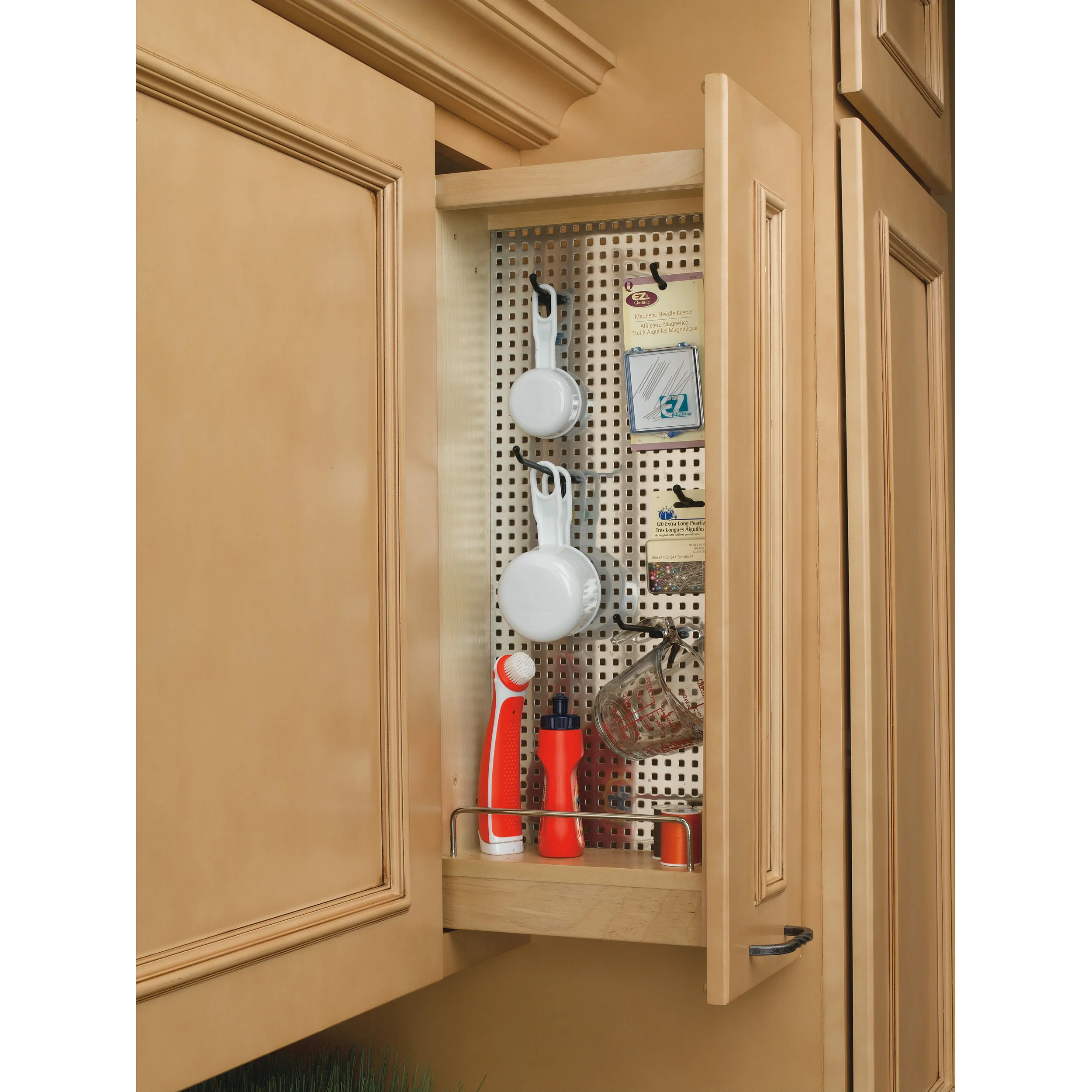 5 in Base Cabinet Stainless Steel Organizer w/Soft-Close Natural  5 in (127 mm) W x 10.75 in (273 mm) D x 26.25 in (667 mm) H - Image 3