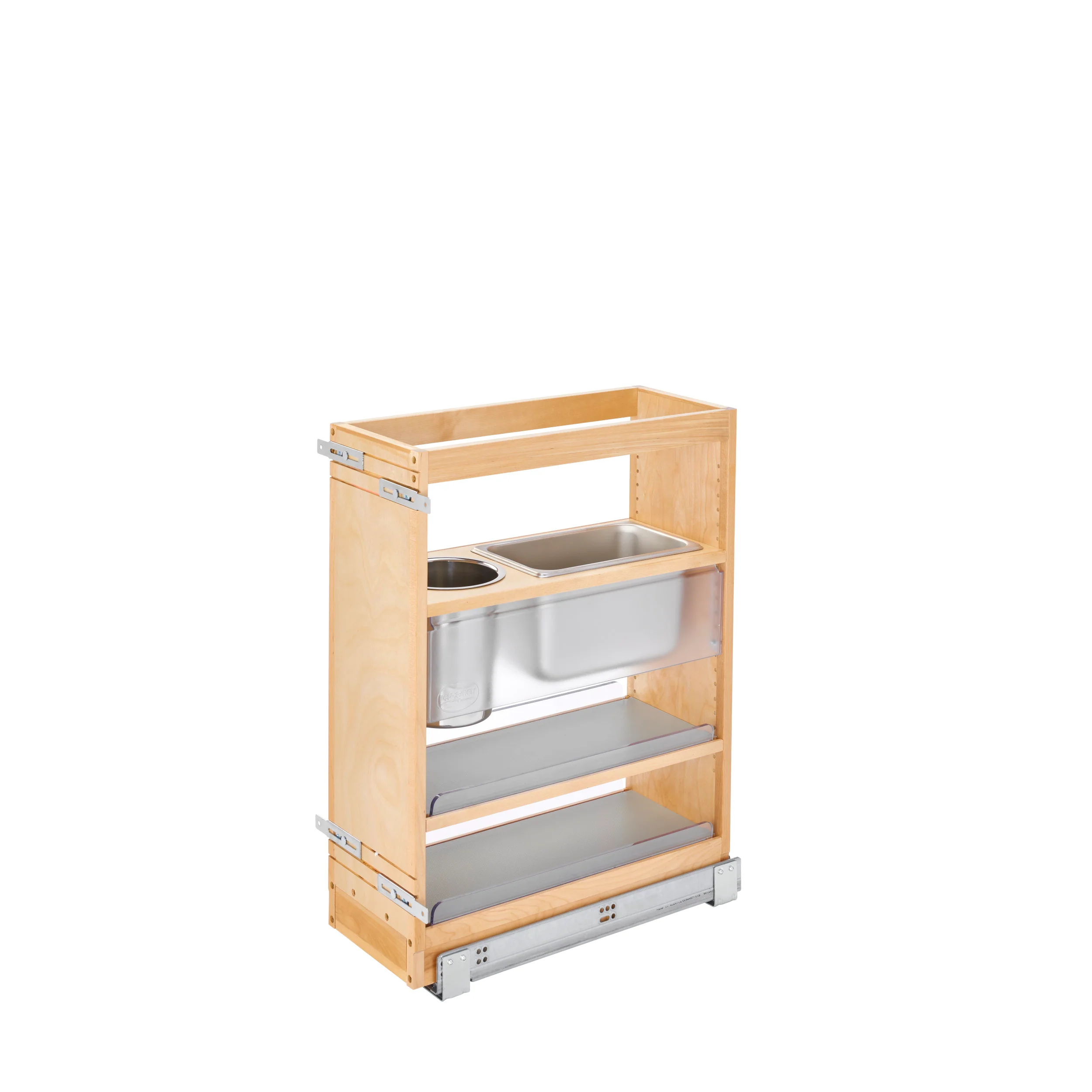 25 in x 8 in Vanity Grooming Organizer w/ Soft-Close Natural  8.44 in (214 mm) W x 19.56 in (497 mm) D x 25.56 in (649 mm) H - Image 6