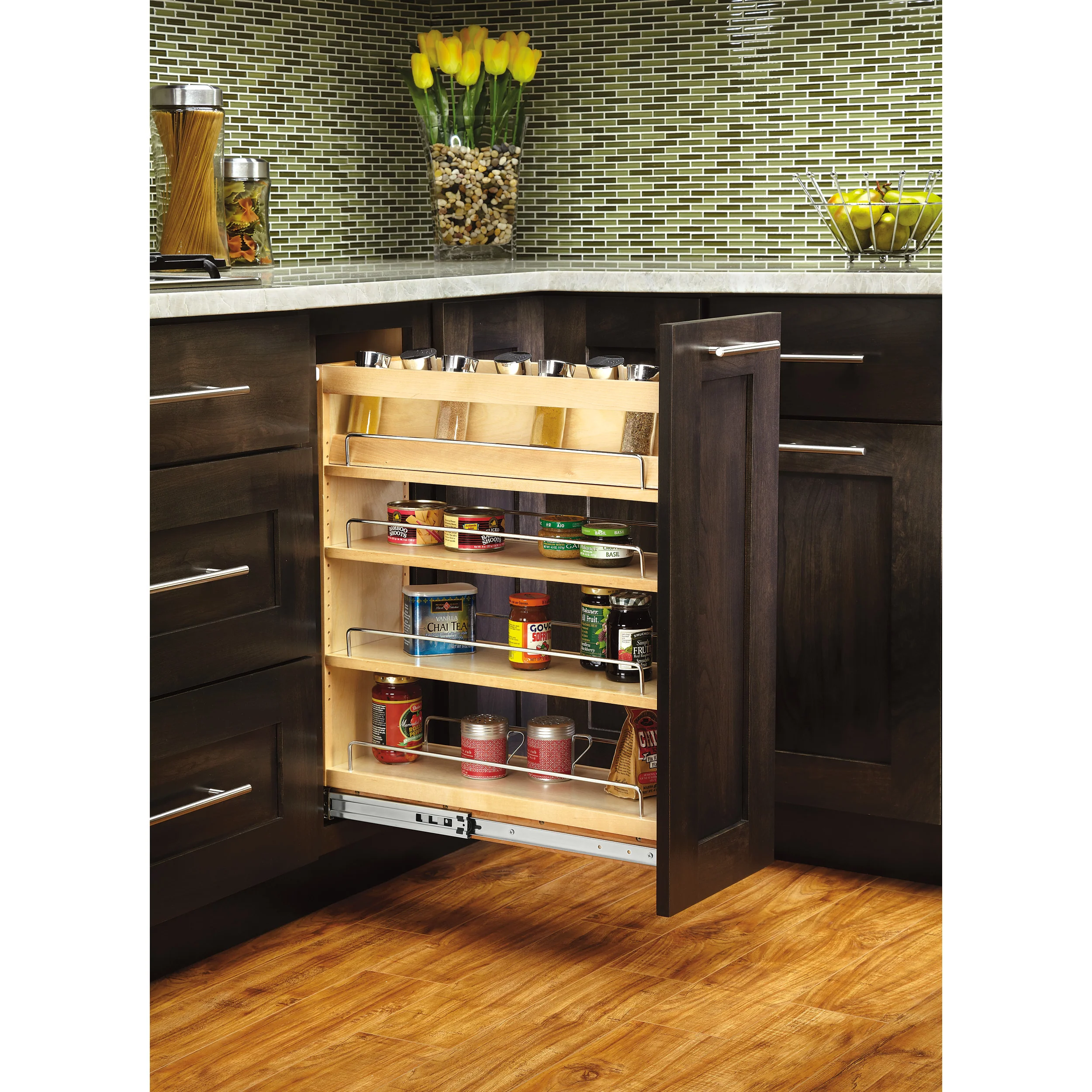 5 in Spice Rack Insert for 448-BCBBSC-5C Natural  7 in (178 mm) W x 19.44 in (494 mm) D x 4.87 in (124 mm) H - Image 3