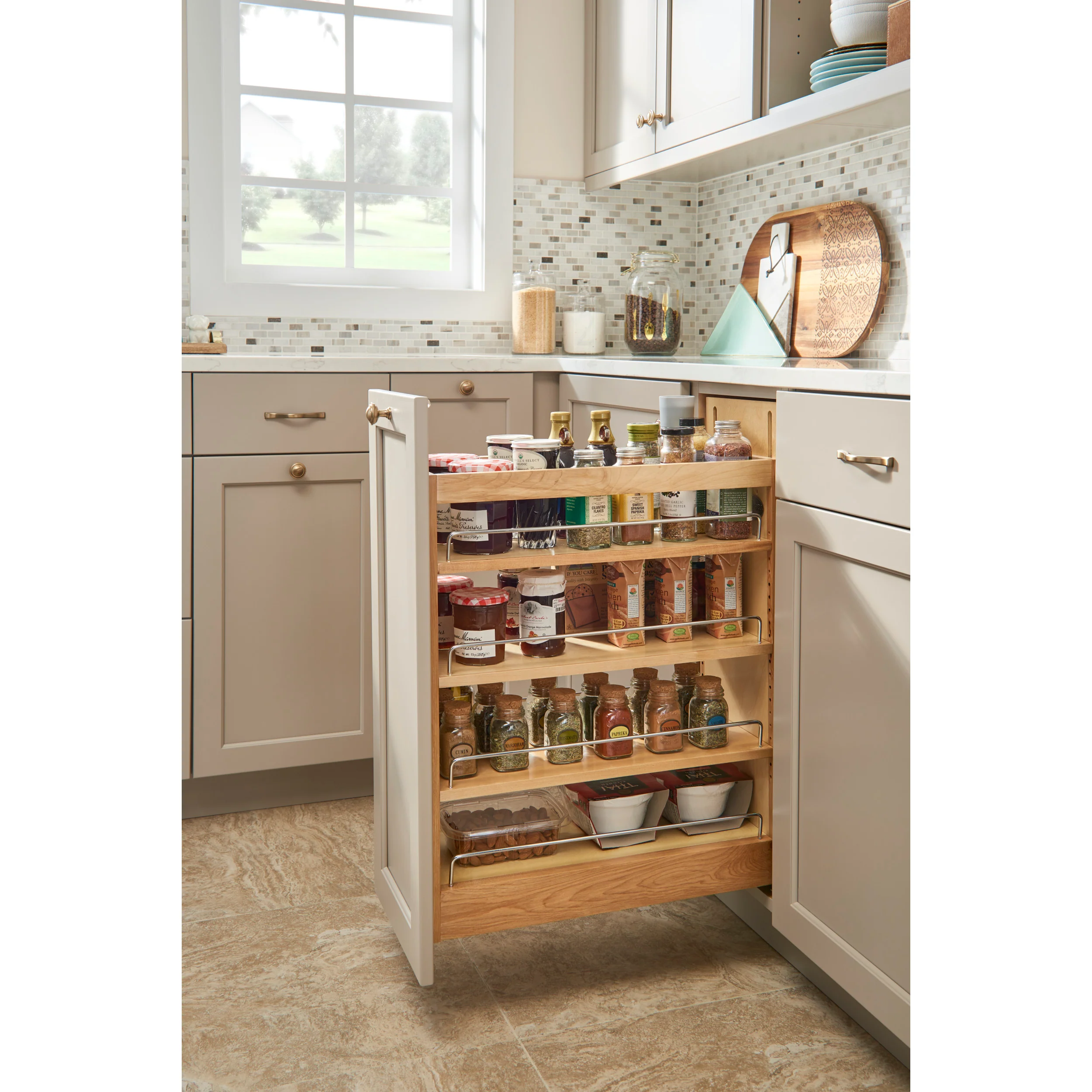 9 in Base Cabinet Organizer Soft-Close Natural 10.25 in (260 mm) W x 21.63 in (549 mm) D x 25.5 in (648 mm) H - Image 6