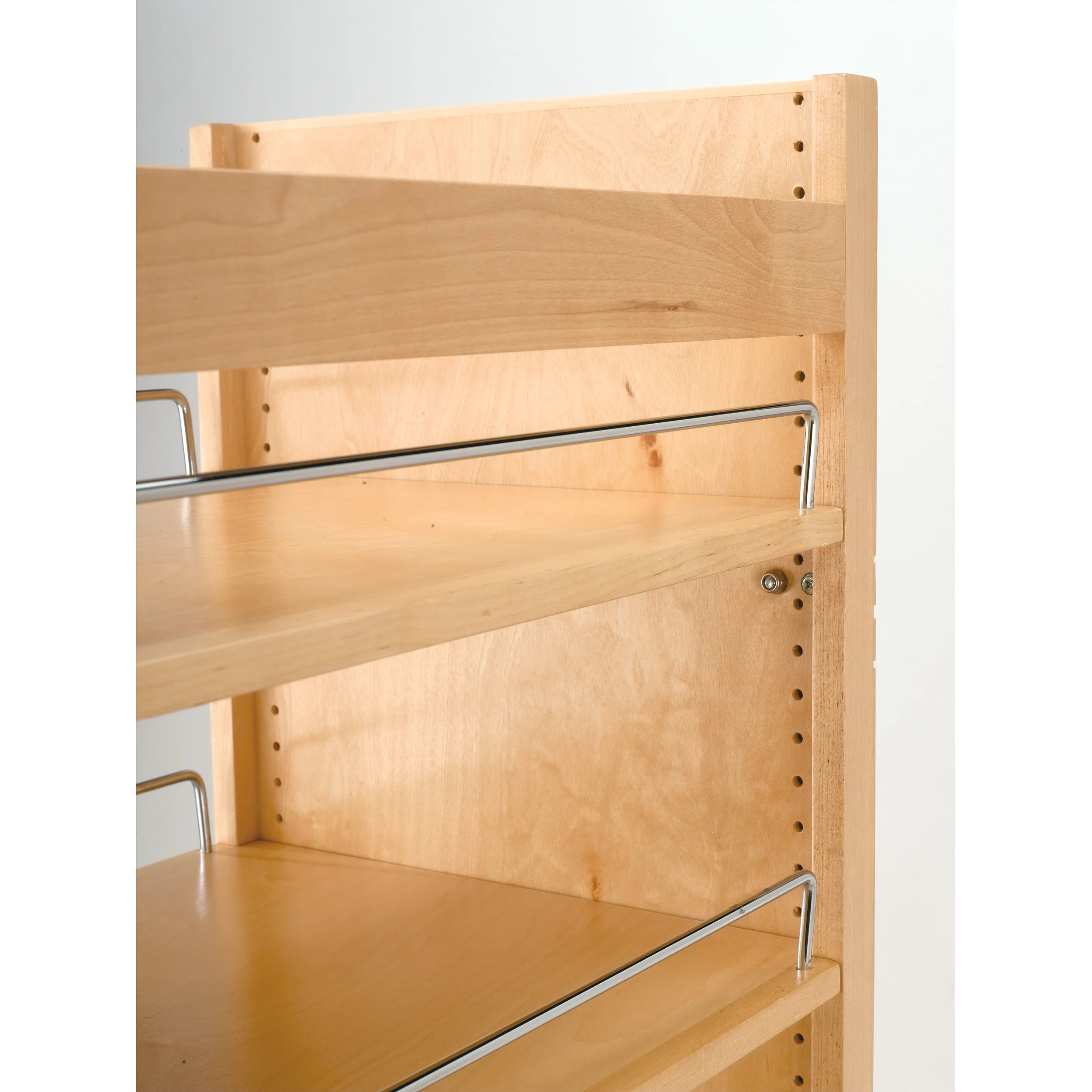 11 in W X 43 in H Wood Pantry Pullout Soft Close Natural  11 in (279 mm) W x 22 in (559 mm) D x 43.25 in (1099 mm) H - Image 7
