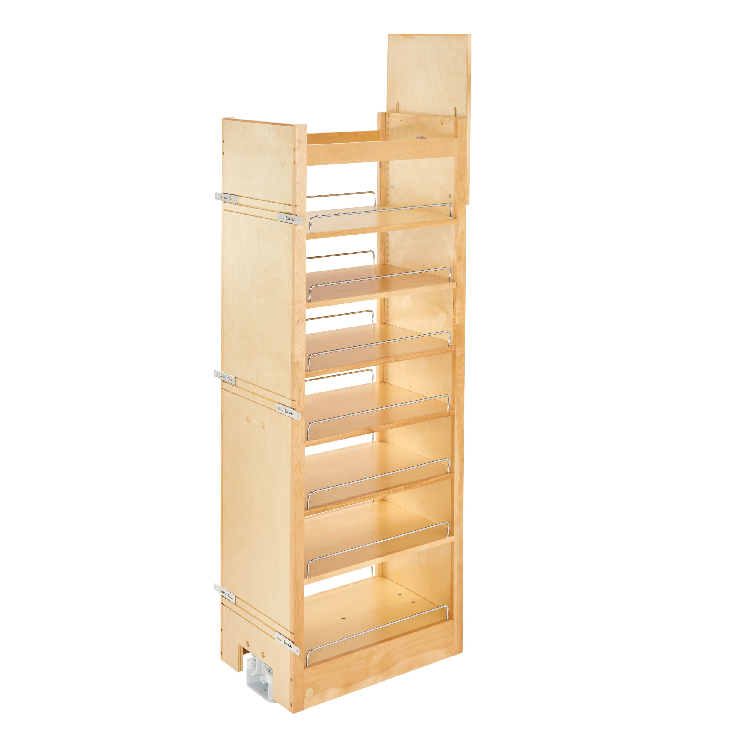 14 in W x 58 in H Wood Pantry Pullout Soft Close Natural  14 in (356 mm) W x 22 in (559 mm) D x 58.25 in (1480 mm) H - Image 4