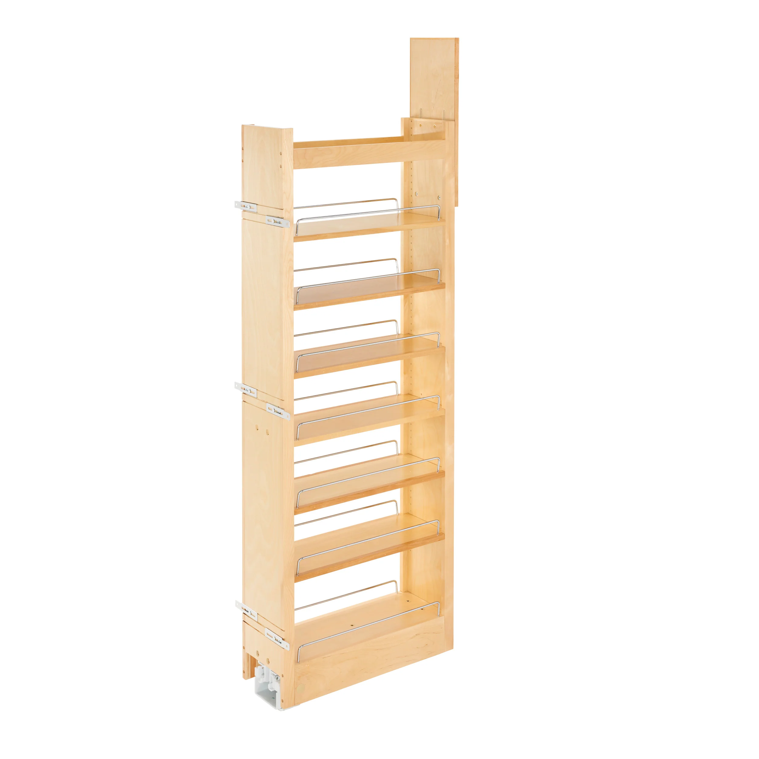 5 in W x 58 in H Wood Pantry Pullout Soft Close Natural  5 in (127 mm) W x 22 in (559 mm) D x 58.25 in (1480 mm) H - Image 5