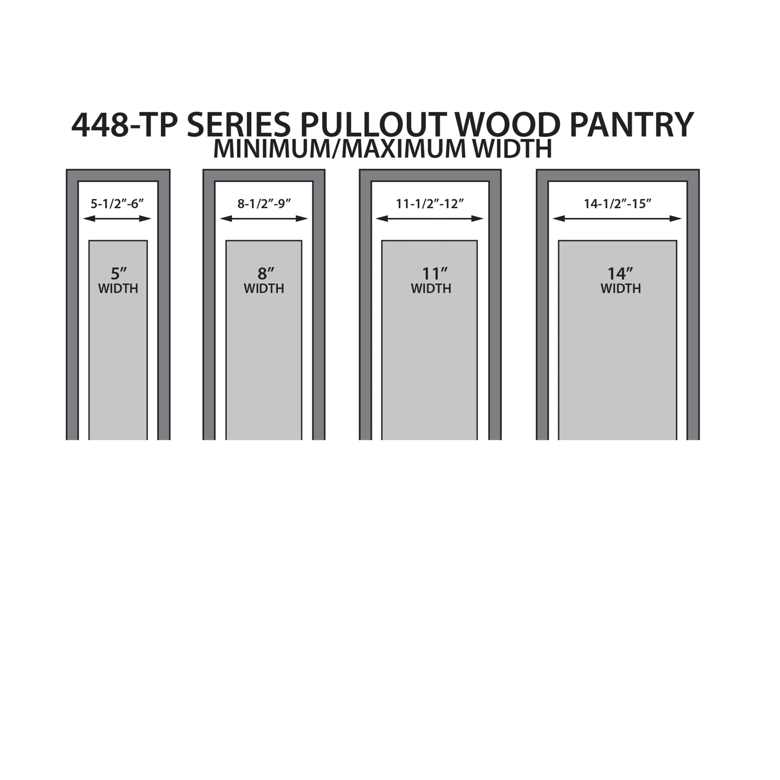 8 in W x 58 in H Wood Pantry Pullout Soft Close Natural  8 in (203 mm) W x 22 in (559 mm) D x 58.25 in (1480 mm) H - Image 5
