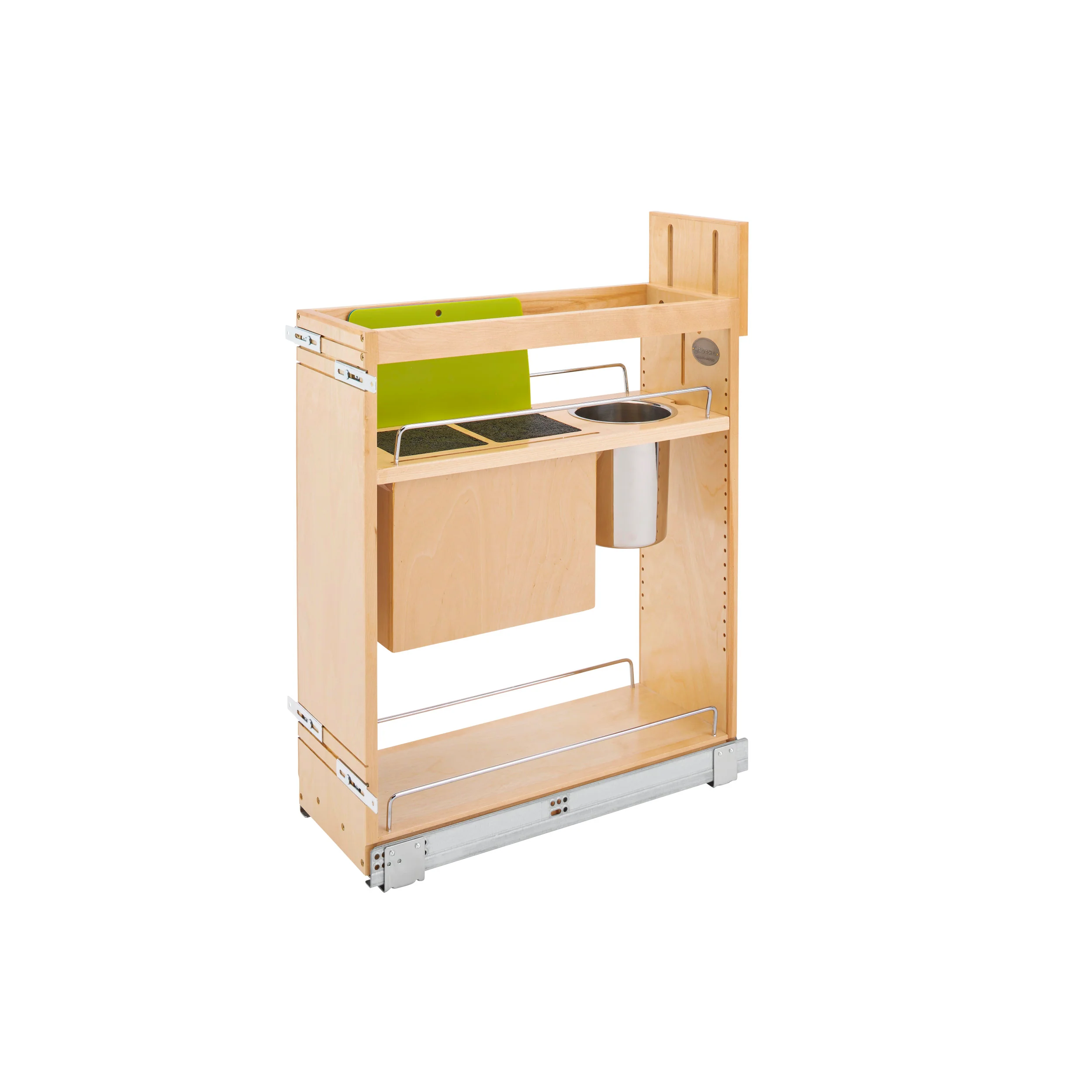 8 in Base Cabinet Organizer w/ Knife Block w/Soft-Close Natural  8.75 in (222 mm) W x 21.63 in (549 mm) D x 25.5 in (648 mm) H - Image 4
