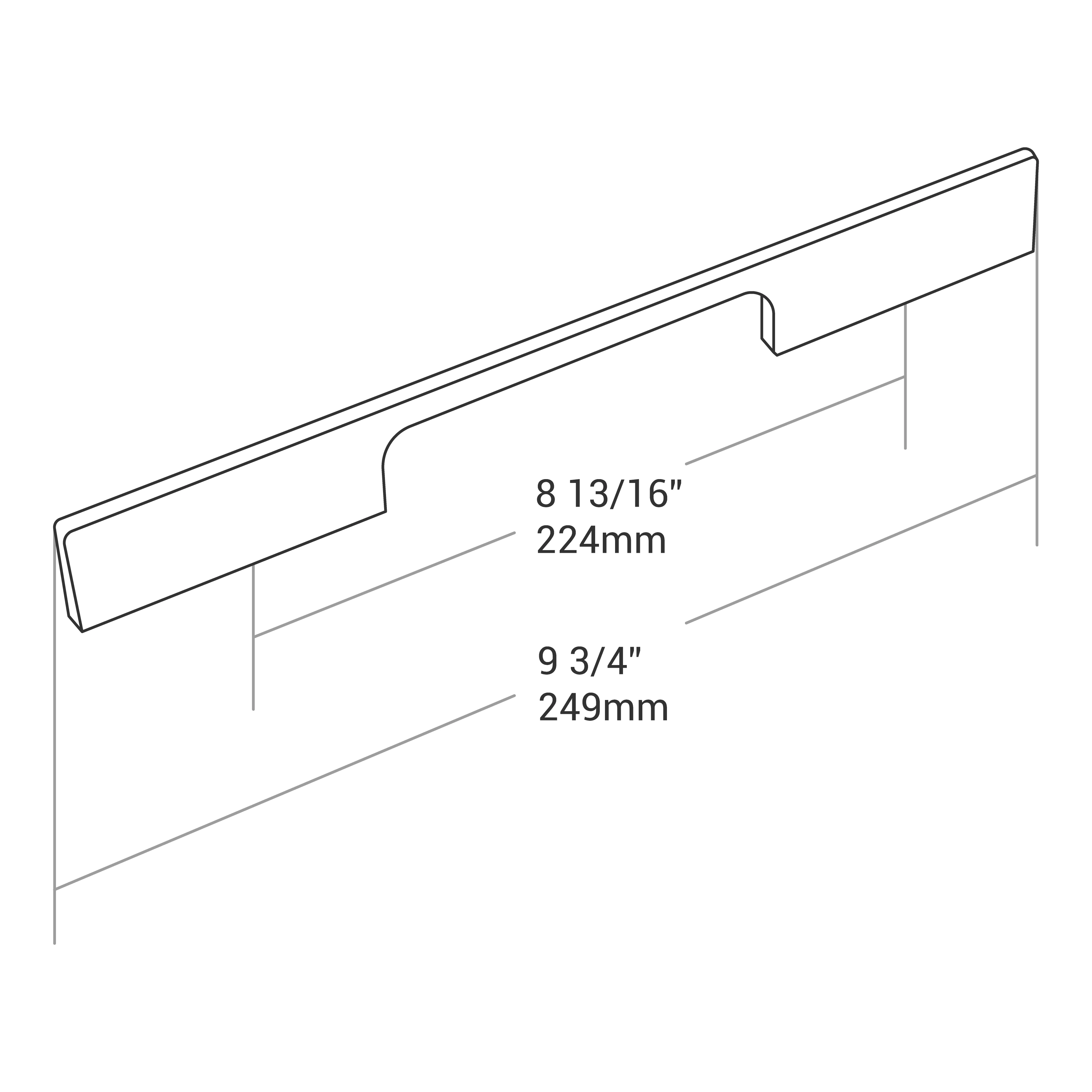 Handle Zinc C/C 96-128mm O/A156mm Chrome - Image 3