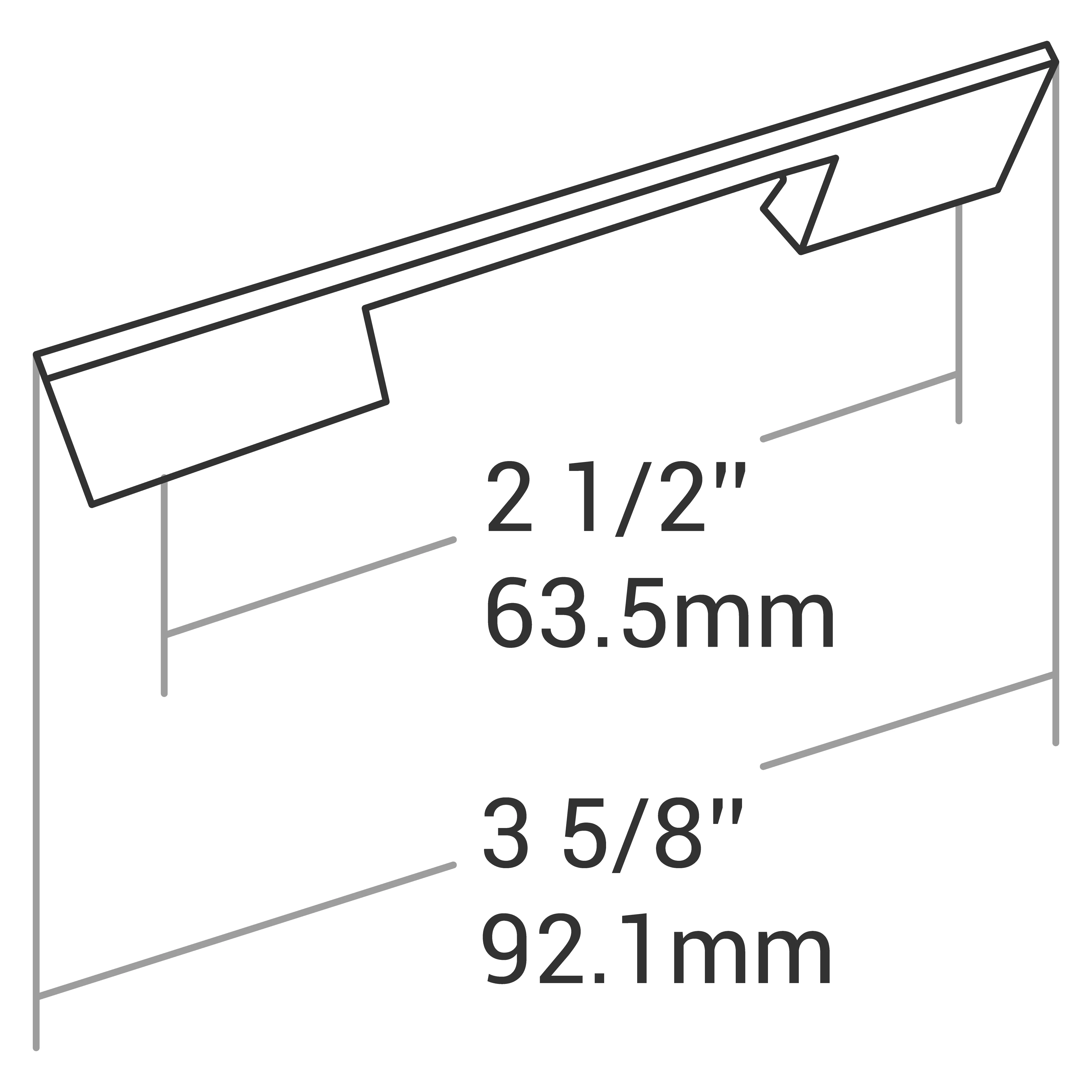 HANDLE BRUSHED NICKEL 64MM - Image 3