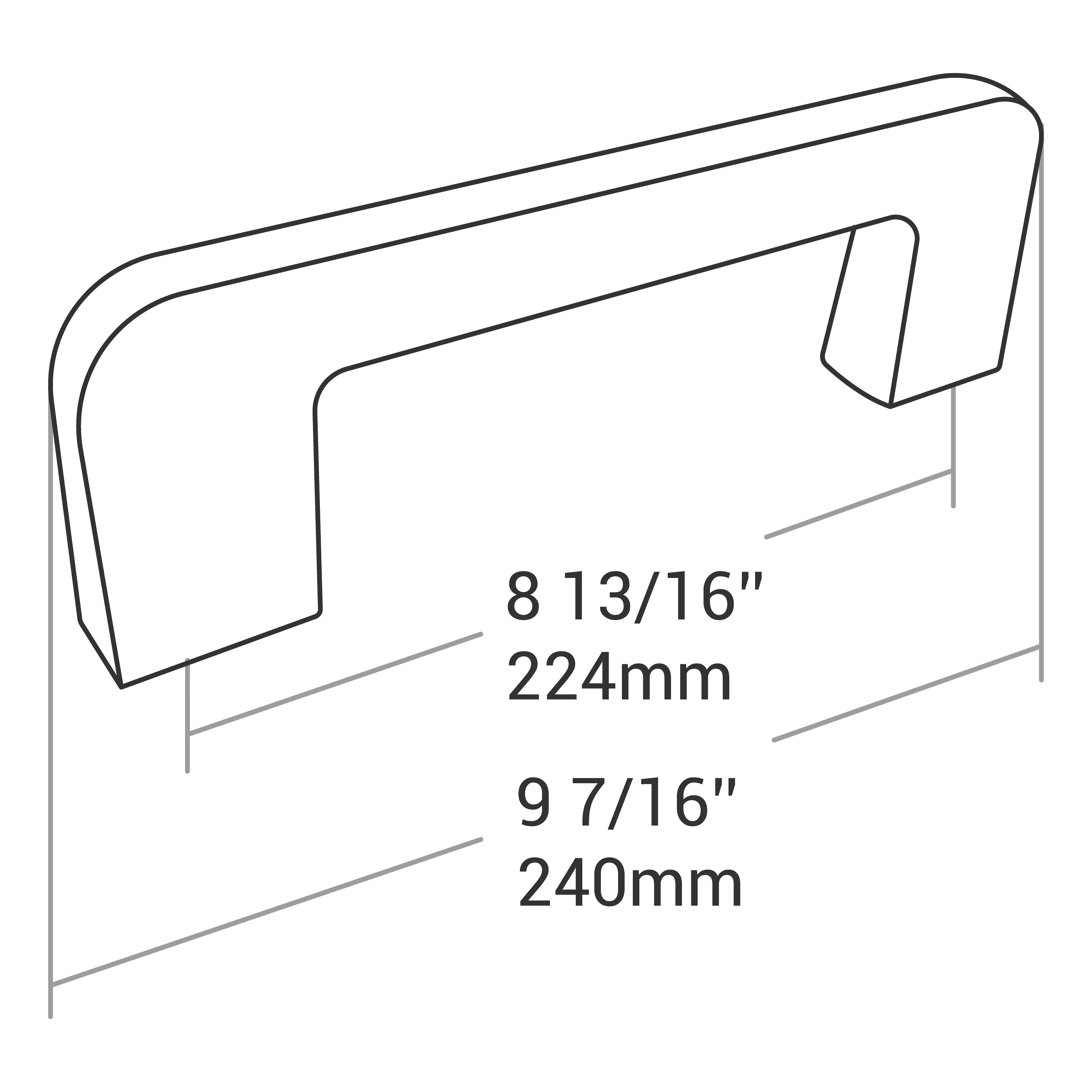 HANDLE BRUSHED NICKEL 224MM - Image 3