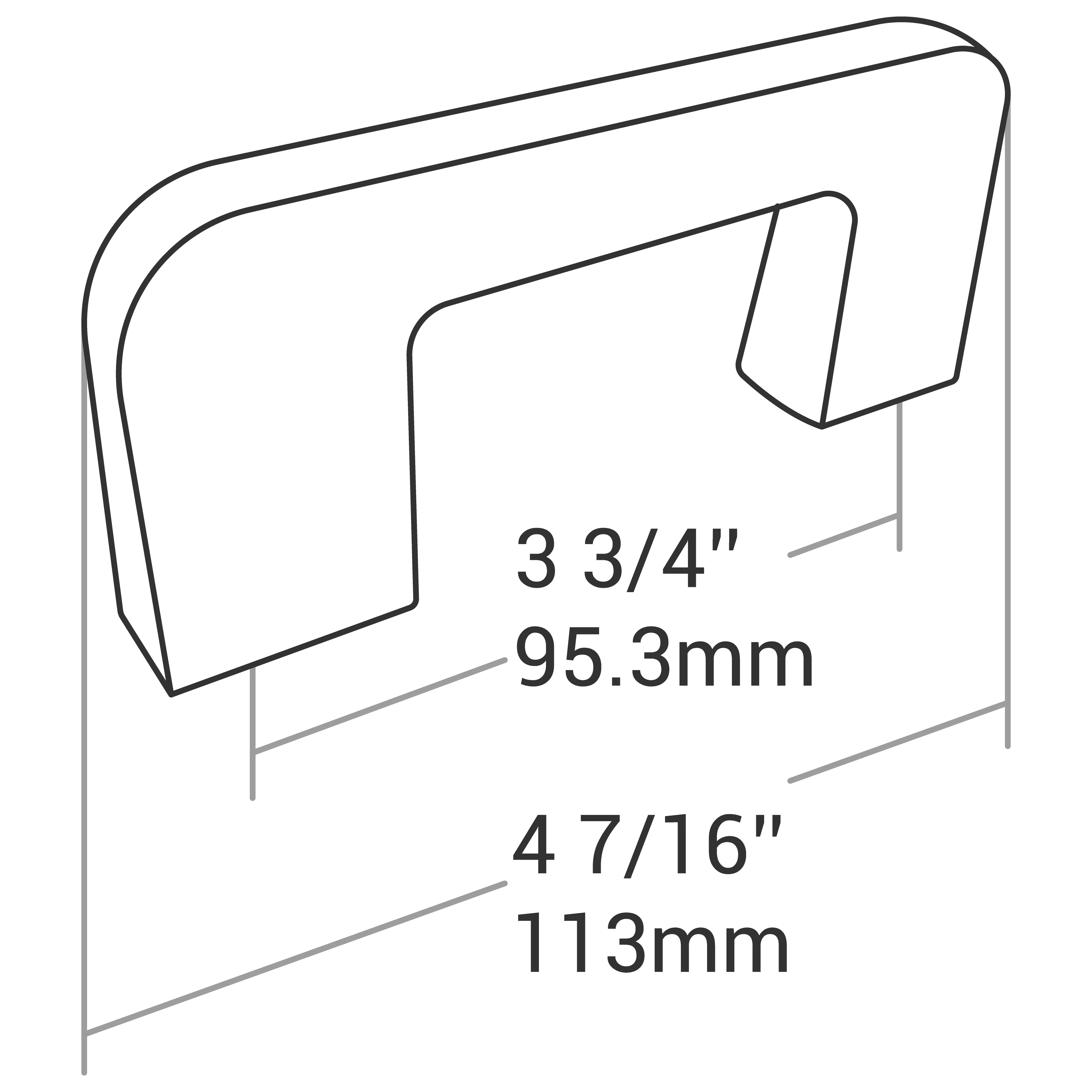 HANDLE BRUSHED NICKEL 96MM - Image 3