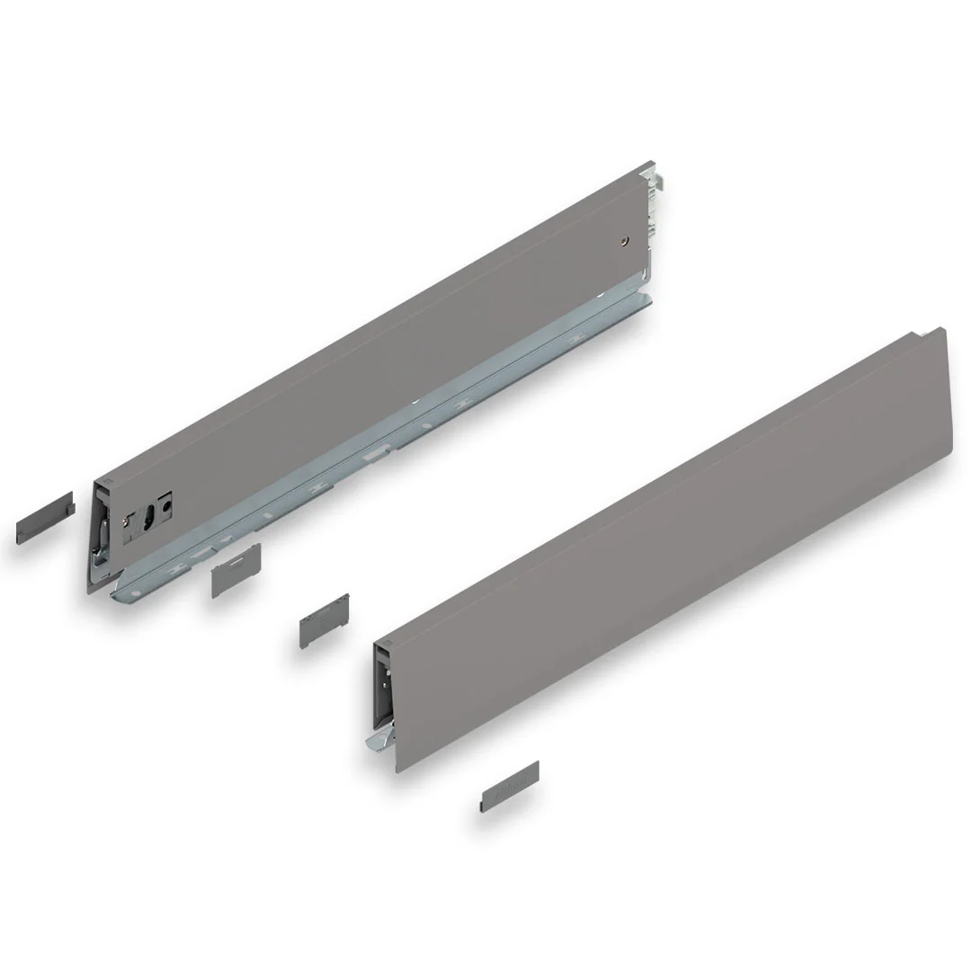 MERIVOBOX INDIUM GRAY drawer side, height M (91 mm) NL=500 mm right+left