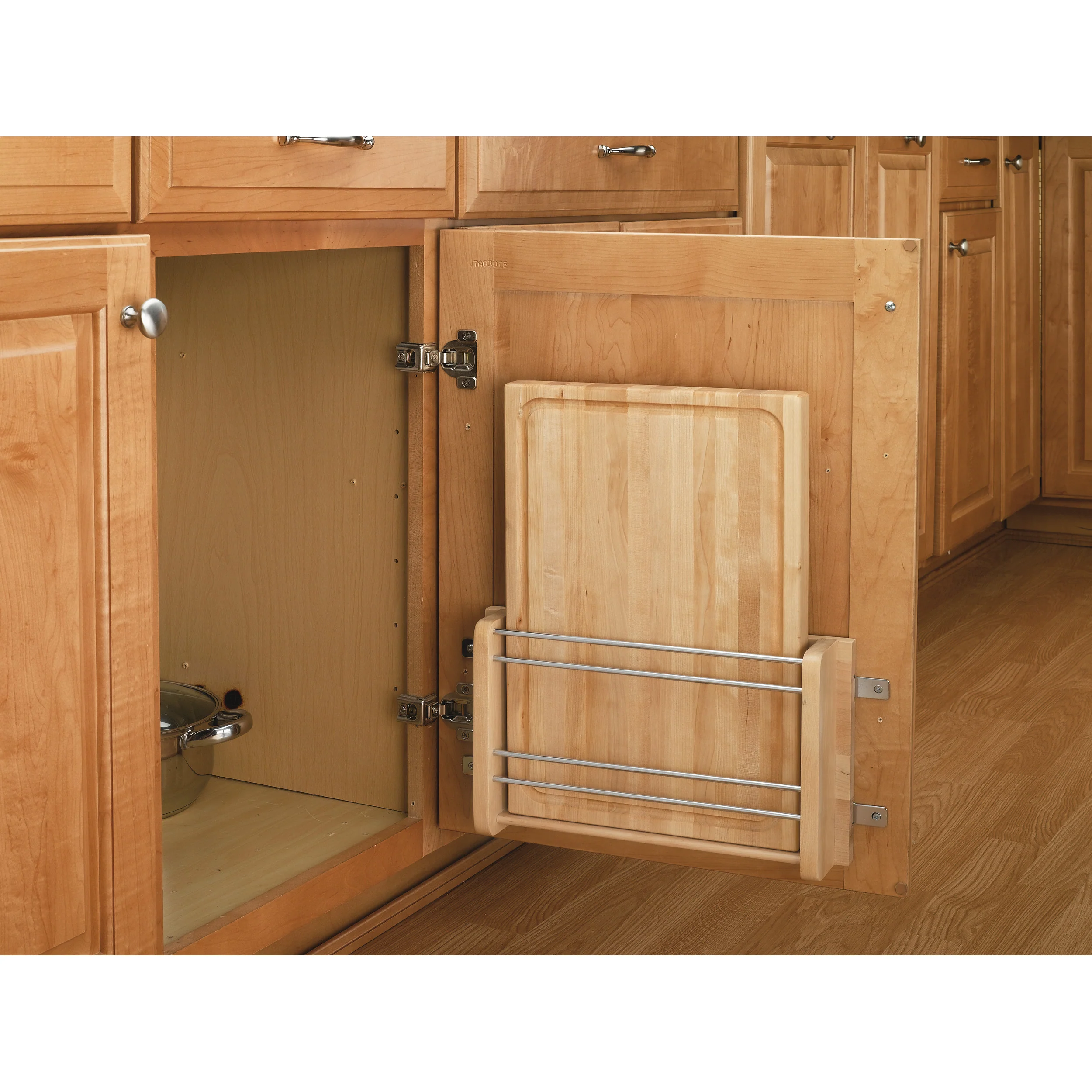 Door mount Polymer Cutting Board Natural  14.75 in (375 mm) W x 2 in (51 mm) D x 16.44 in (418 mm) H - Image 2