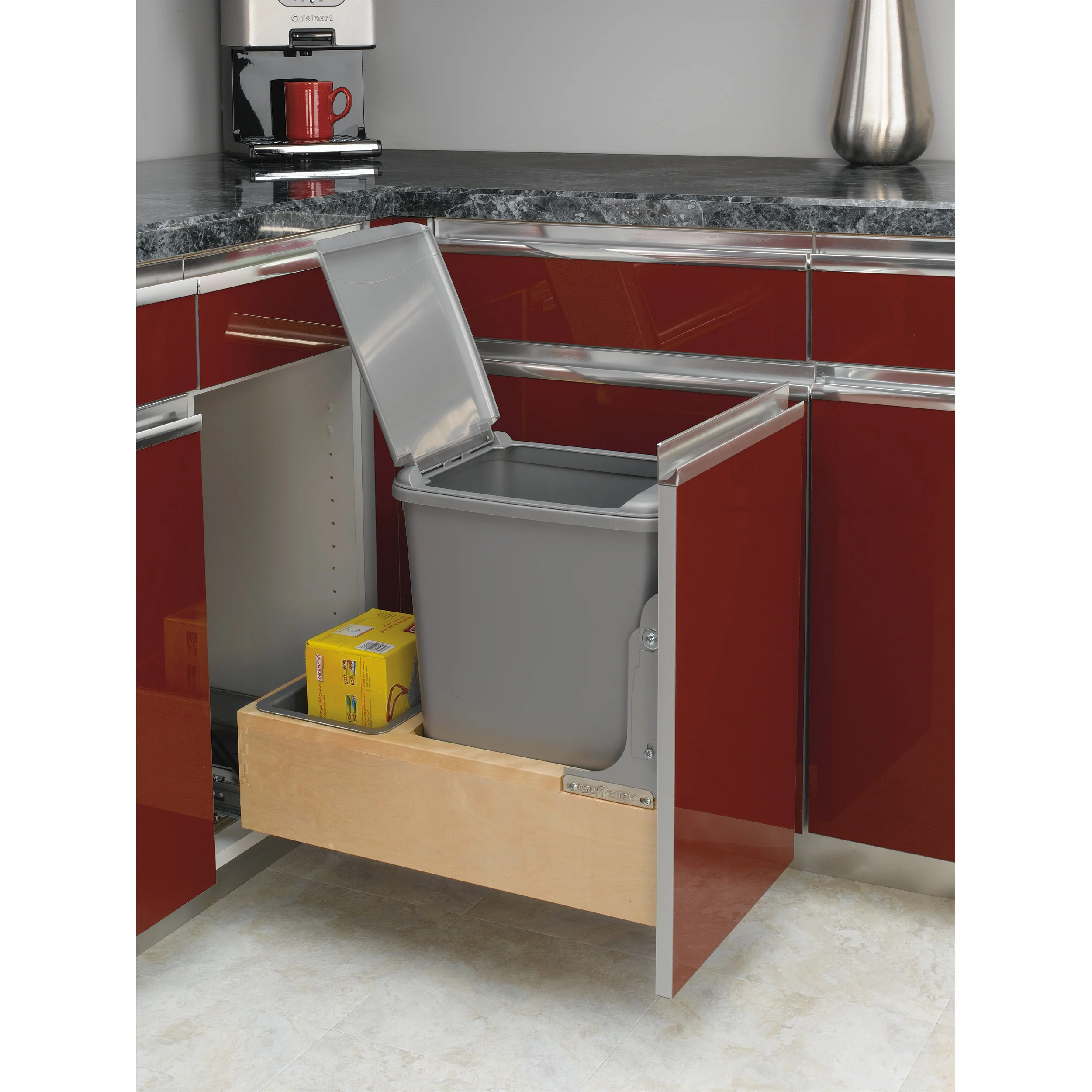 35 Qrt Pull-Out Waste Container Natural  12 in (305 mm) W x 21.75 in (552 mm) D x 19.25 in (489 mm) H - Image 5