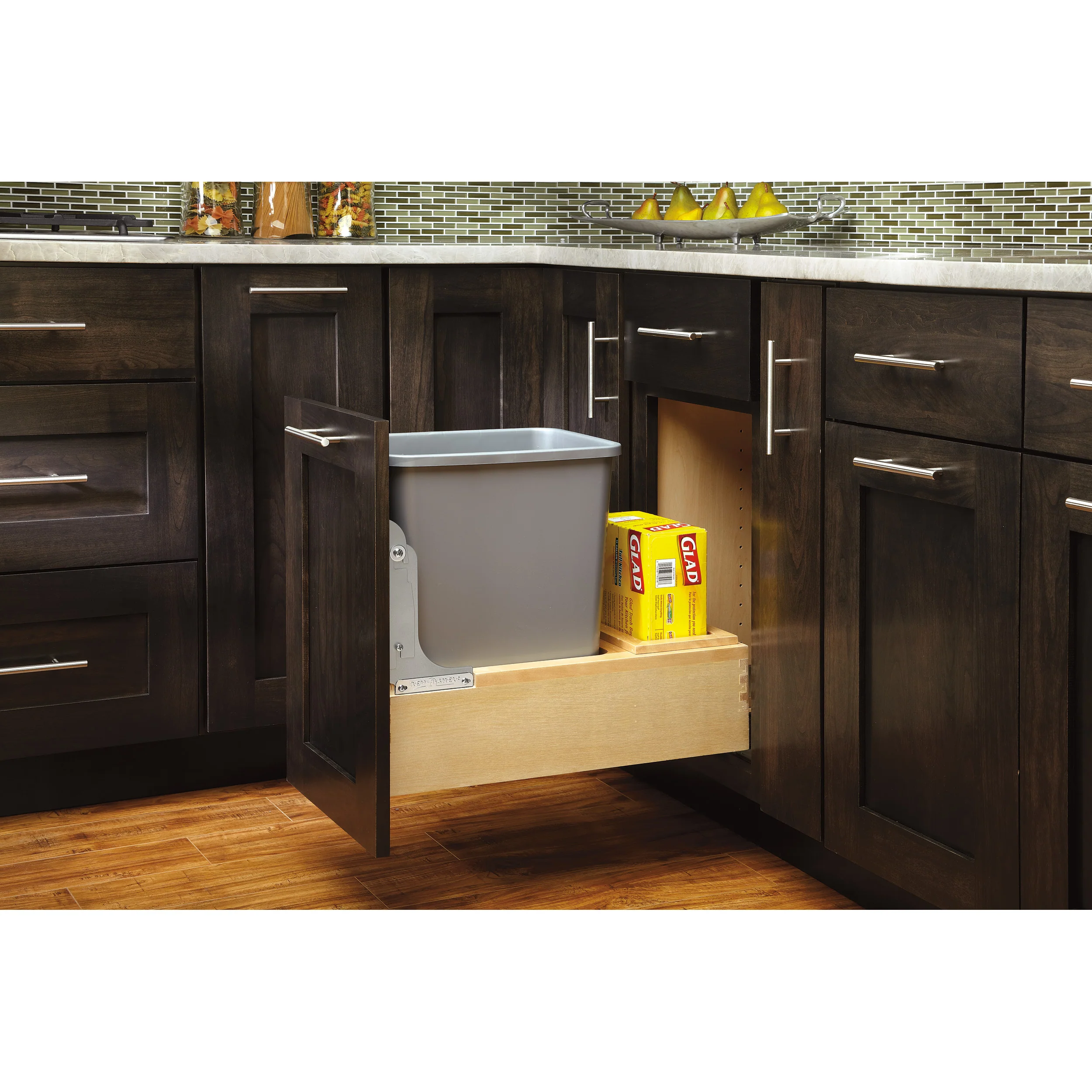 35 Qrt Pull-Out Waste Container Natural  12 in (305 mm) W x 21.75 in (552 mm) D x 19.25 in (489 mm) H - Image 6