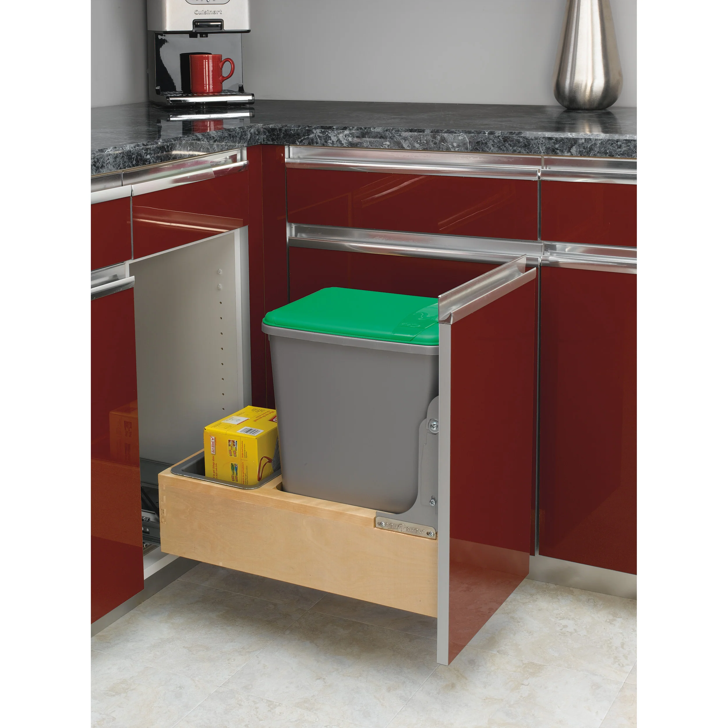 35 Qrt Pull-Out Waste Container Natural  12 in (305 mm) W x 21.75 in (552 mm) D x 19.25 in (489 mm) H - Image 7