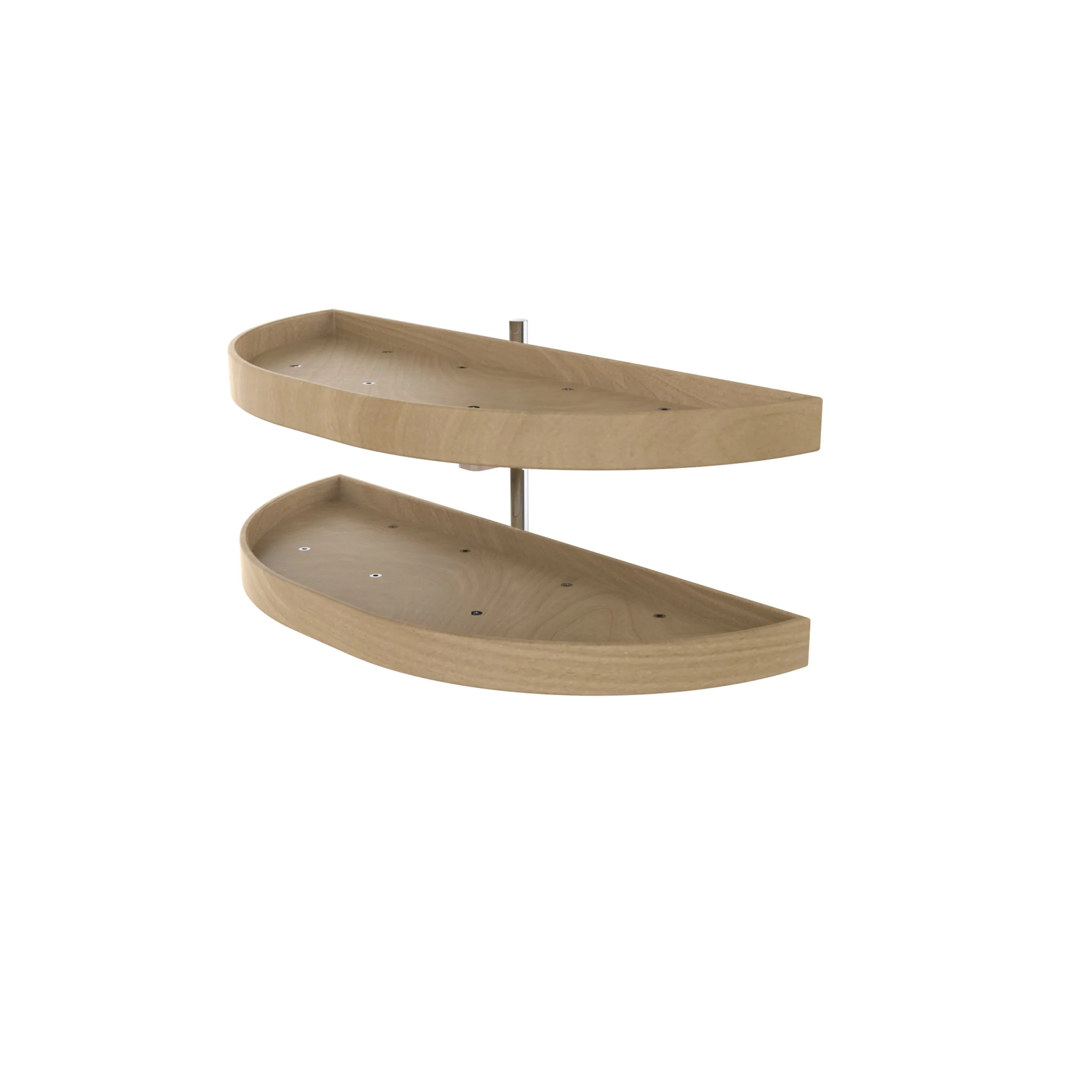 35 in Wood Half Moon Lazy Susans 2-Tier Natural  15 in (381 mm) W x 35 in (889 mm) D x 18 in (457 mm) H - Image 7
