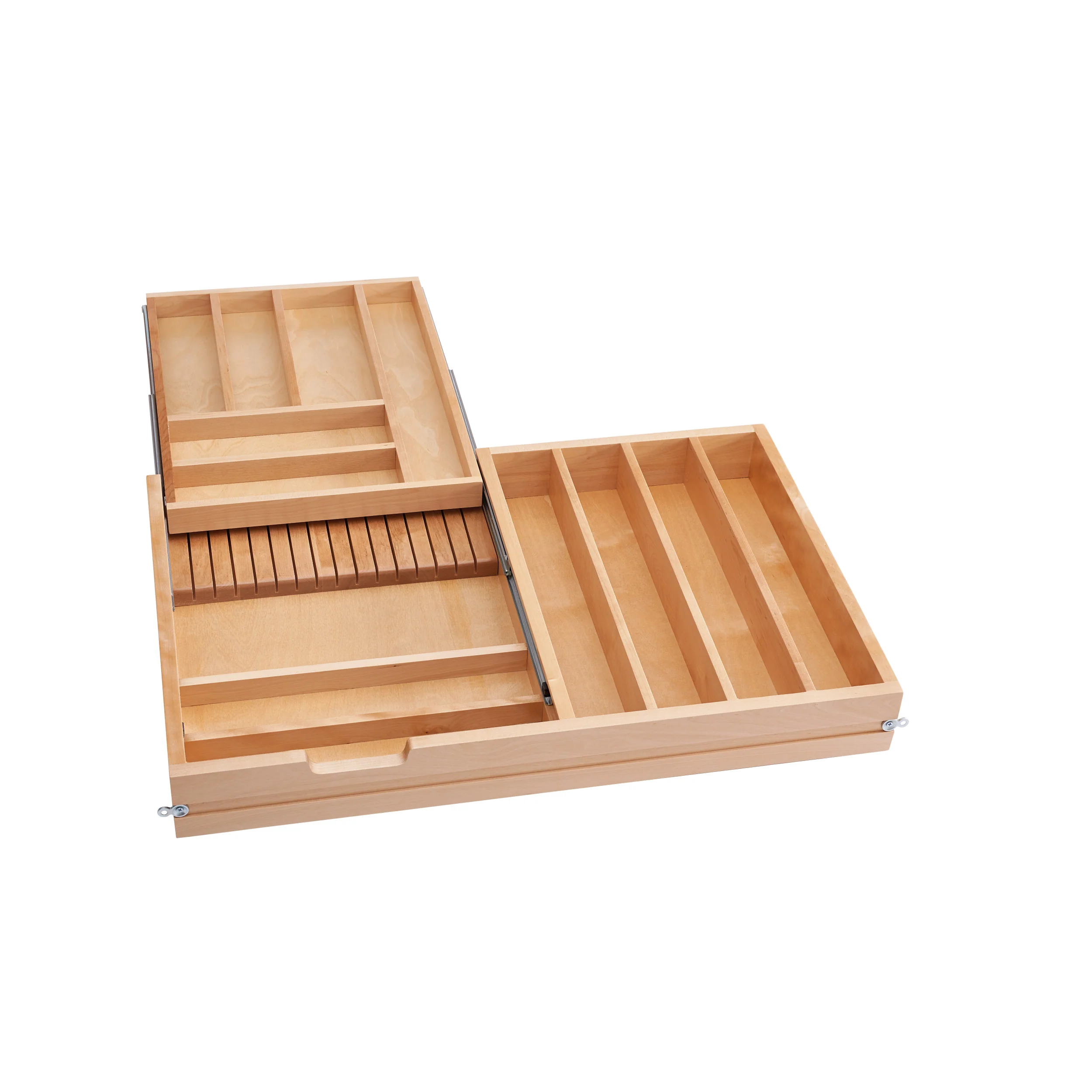 33 in 2-Tiered Cutlery Drawer Soft Close Natural  32.95 in (837 mm) W x 22.19 in (564 mm) D x 4.41 in (112 mm) H - Image 6
