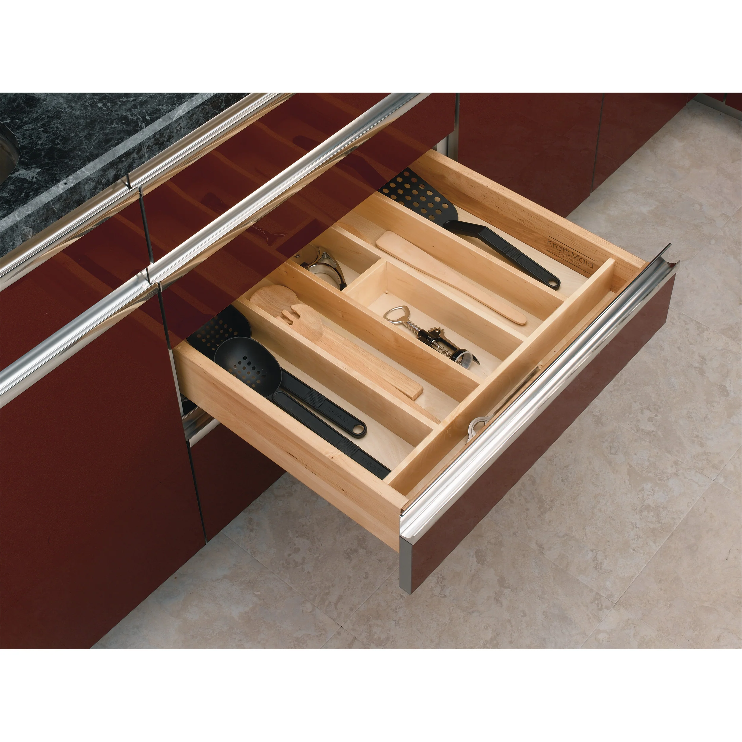 33 in Tall Wood Utility Tray Insert Natural  33.13 in (842 mm) W x 22 in (559 mm) D x 2.88 in (73 mm) H - Image 3