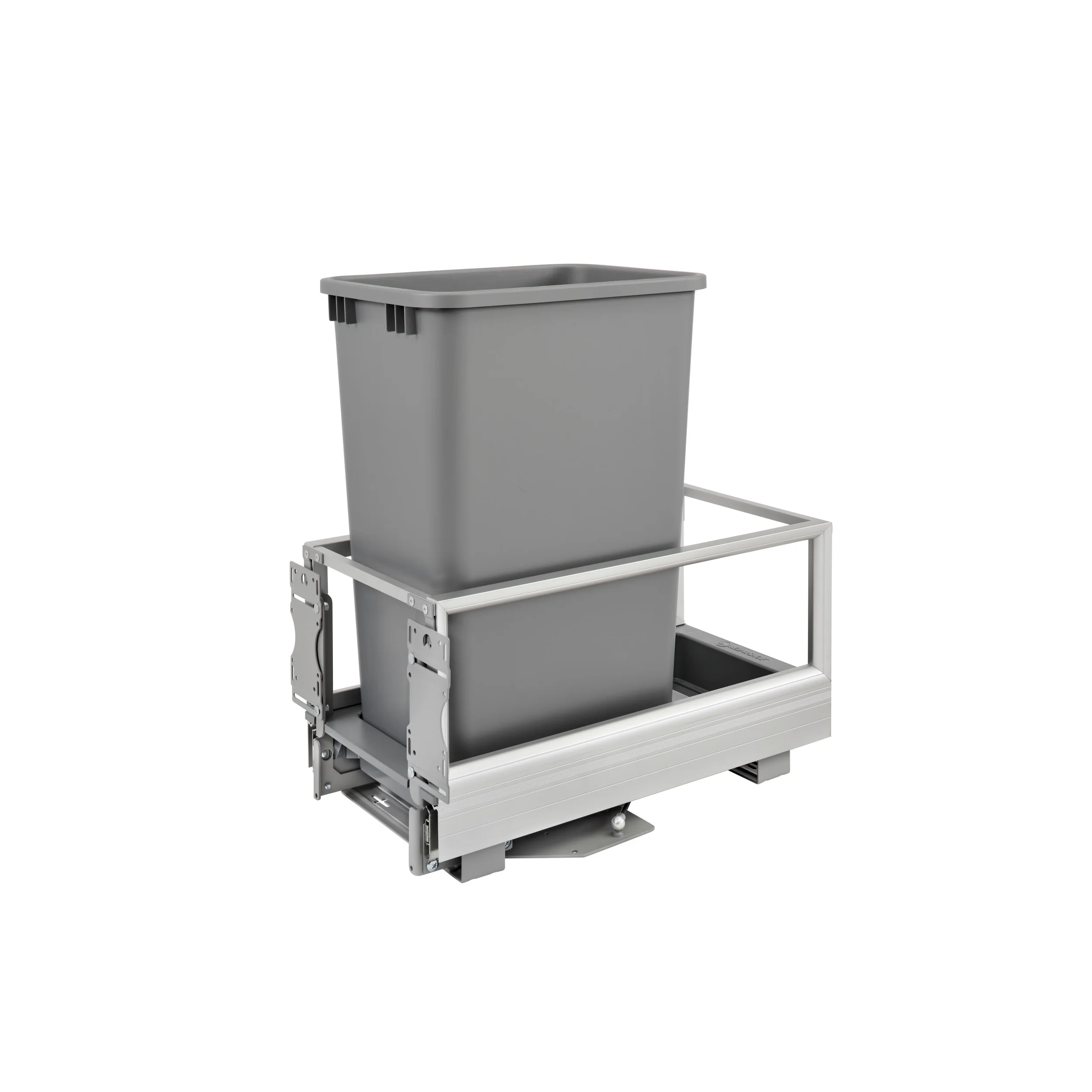 50 Qrt Pull-Out Waste Container w/Rev-A-Motion Silver  12.15 in (309 mm) W x 22 in (559 mm) D x 23.5 in (597 mm) H - Image 4
