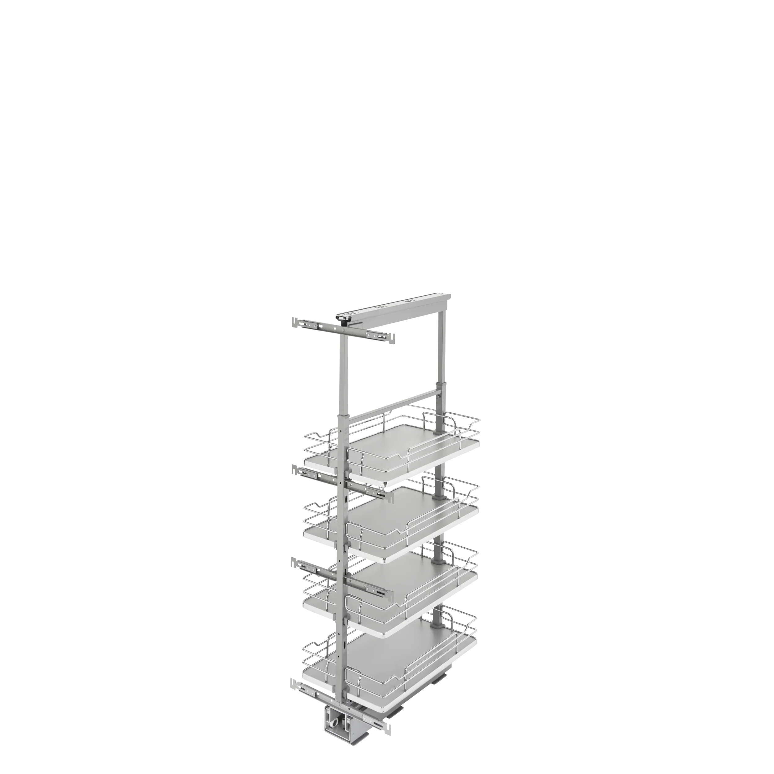 13 in Chrome Solid Bottom Pantry Pullout Soft Close Gray  13.25 in (337 mm) W x 21.69 in (551 mm) D x 43.41 in (1103 mm) H - Image 3