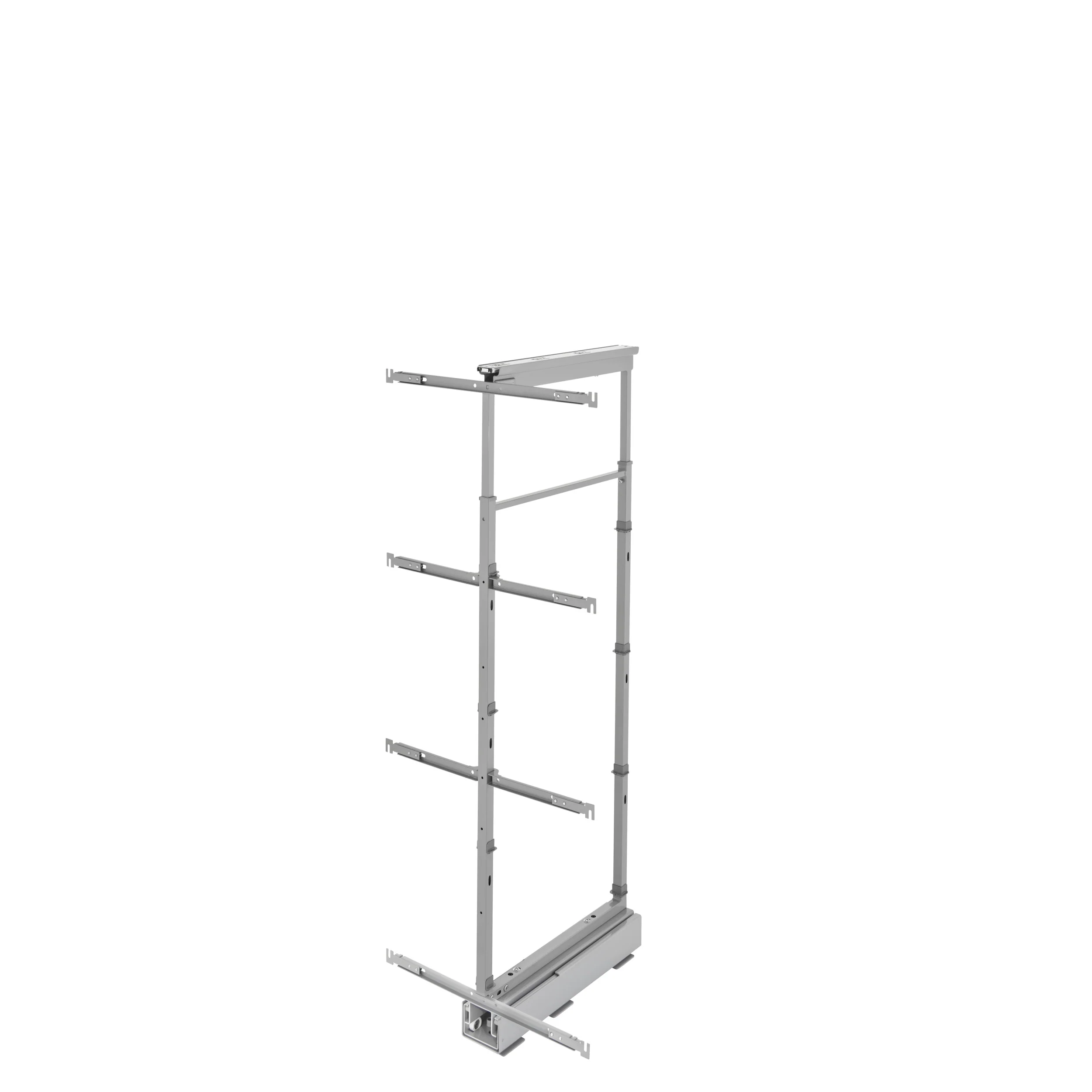 8 in Chrome Solid Bottom Pantry Pullout Soft Close Gray  8.25 in (210 mm) W x 21.69 in (551 mm) D x 58.25 in (1480 mm) H - Image 3