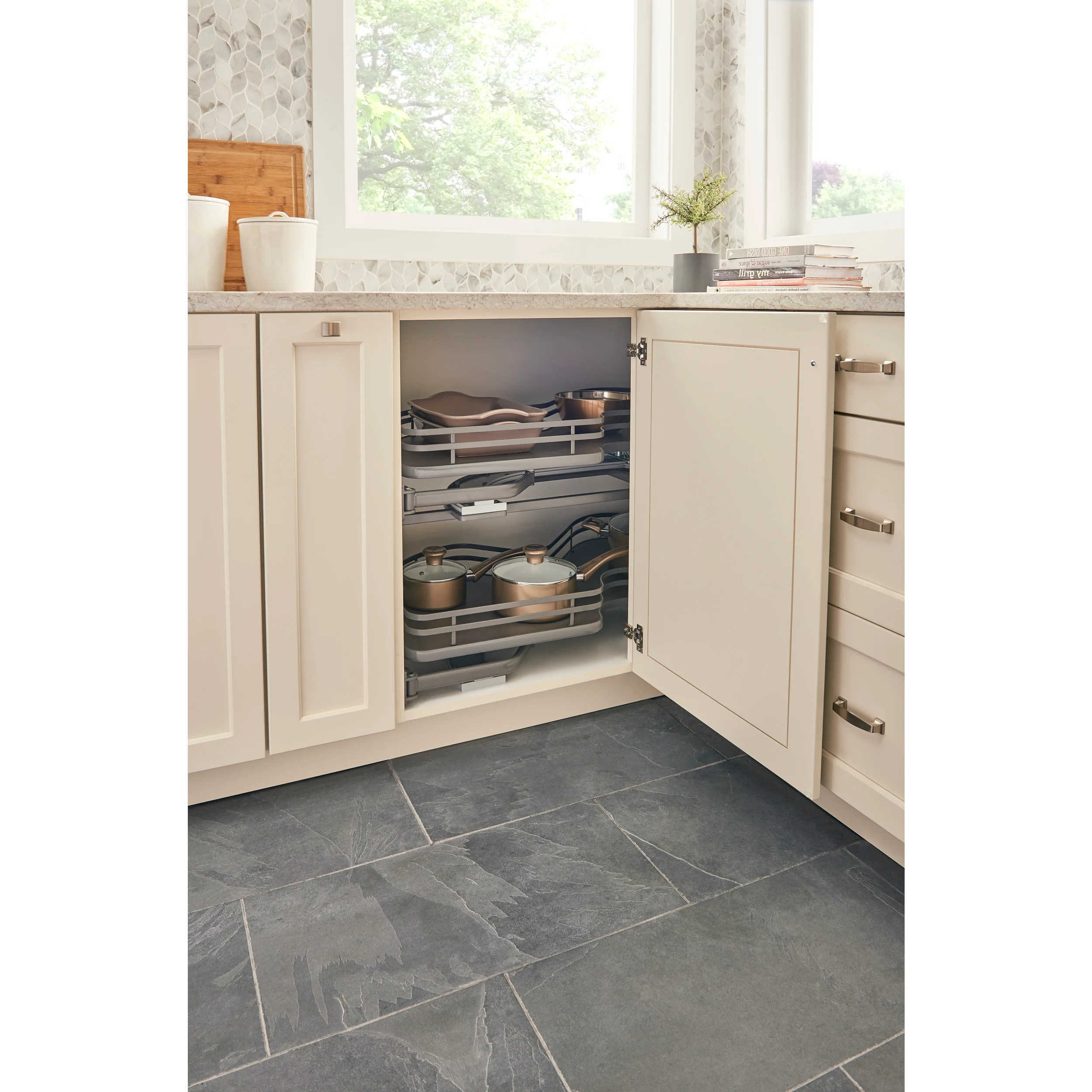 15 in Two-Tier Organizer for a Blind Right Gray  33 in (838 mm) W x 21.85 in (555 mm) D x 24.5 in (622 mm) H - Image 4