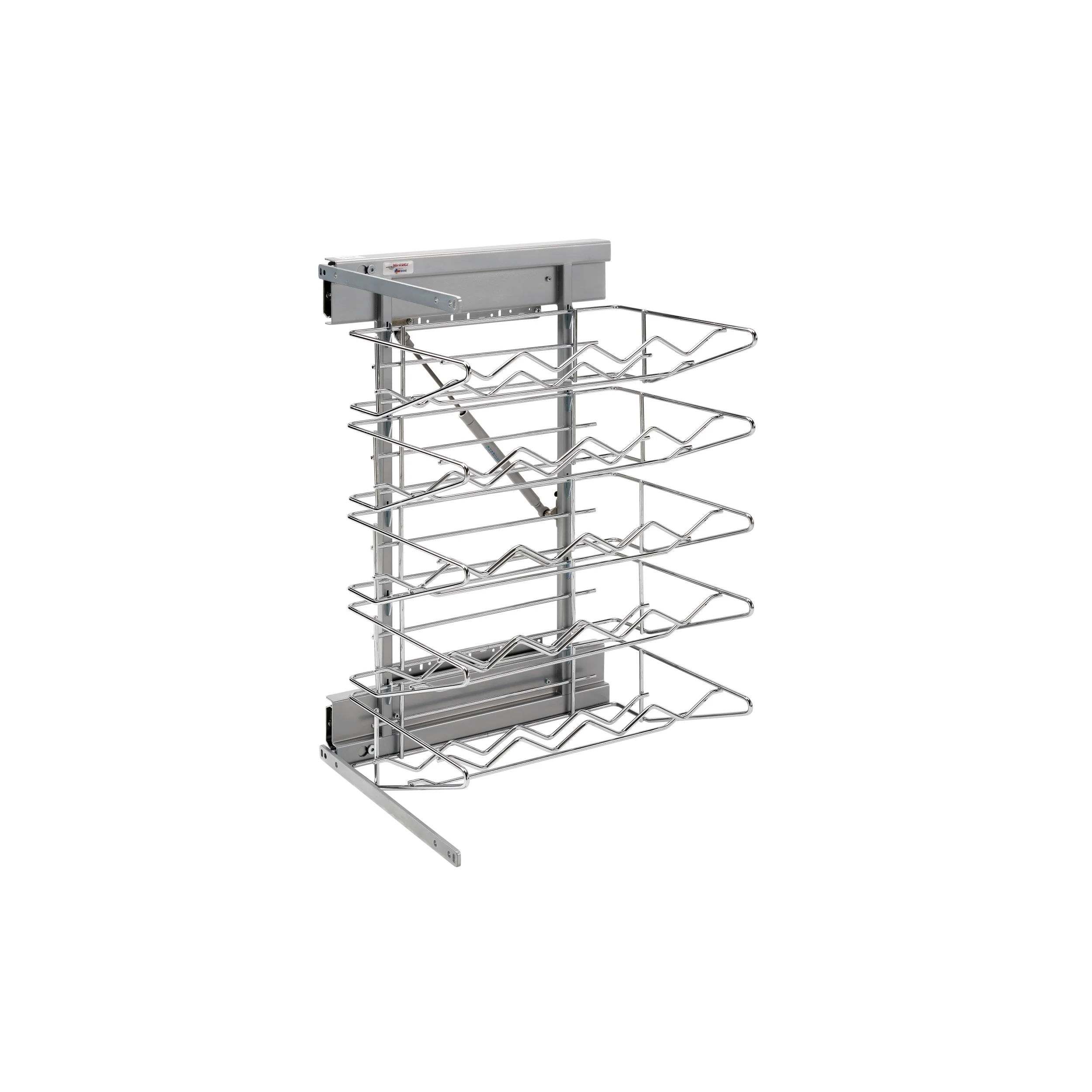 18 in Wine Rack Organizer Chrome  14.13 in (359 mm) W x 17 in (432 mm) D x 25.75 in (654 mm) H - Image 5