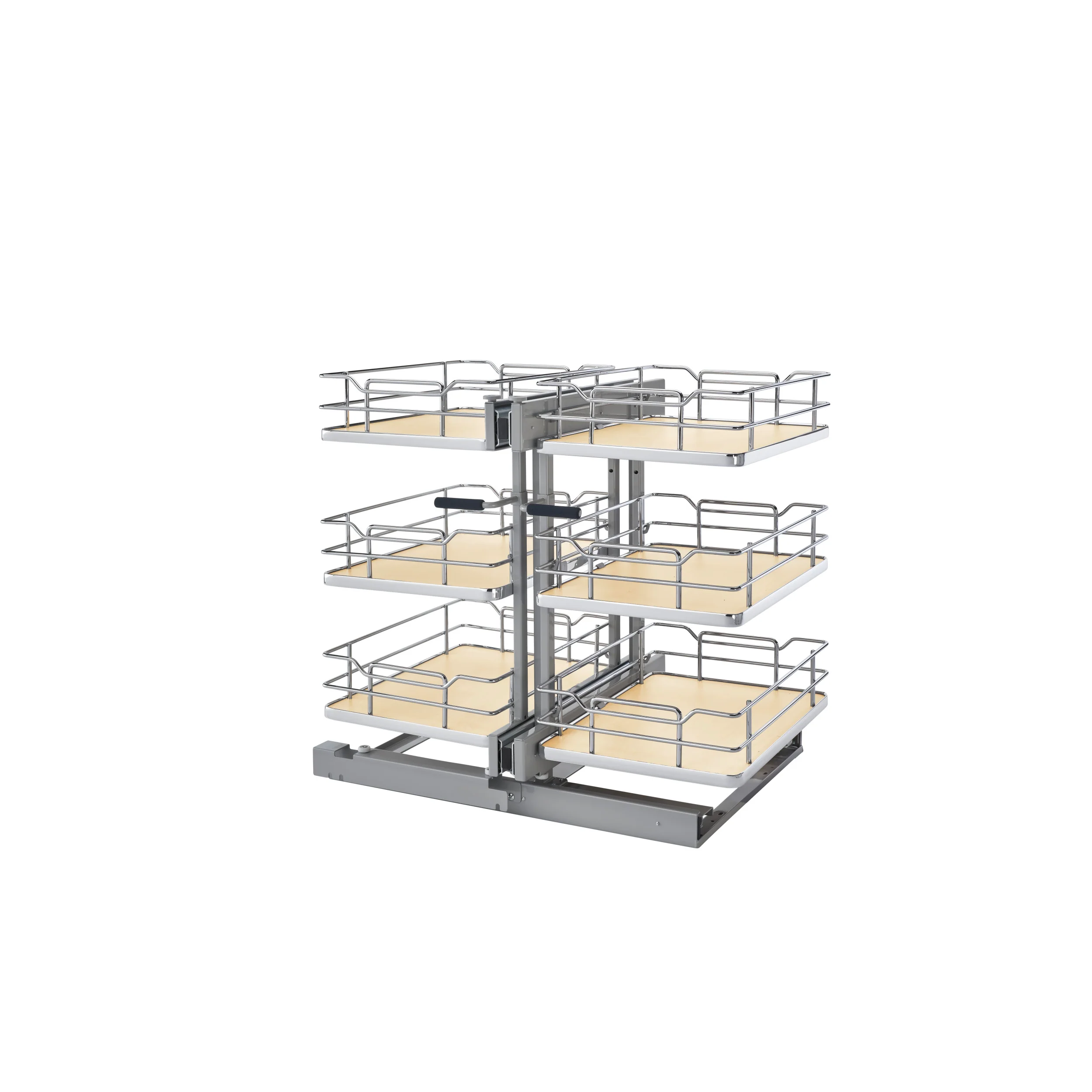 15 in. Maple Three-Tier Organizer w/Soft-Close Natural  26.25 in (667 mm) W x 20.25 in (514 mm) D x 24 in (610 mm) H - Image 7