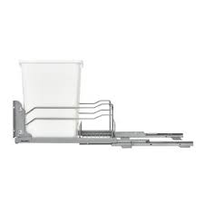 35 Qrt Pull-Out Waste Container Soft-Close White  10.88 in (276 mm) W x 22.25 in (565 mm) D x 19 in (483 mm) H - Image 3