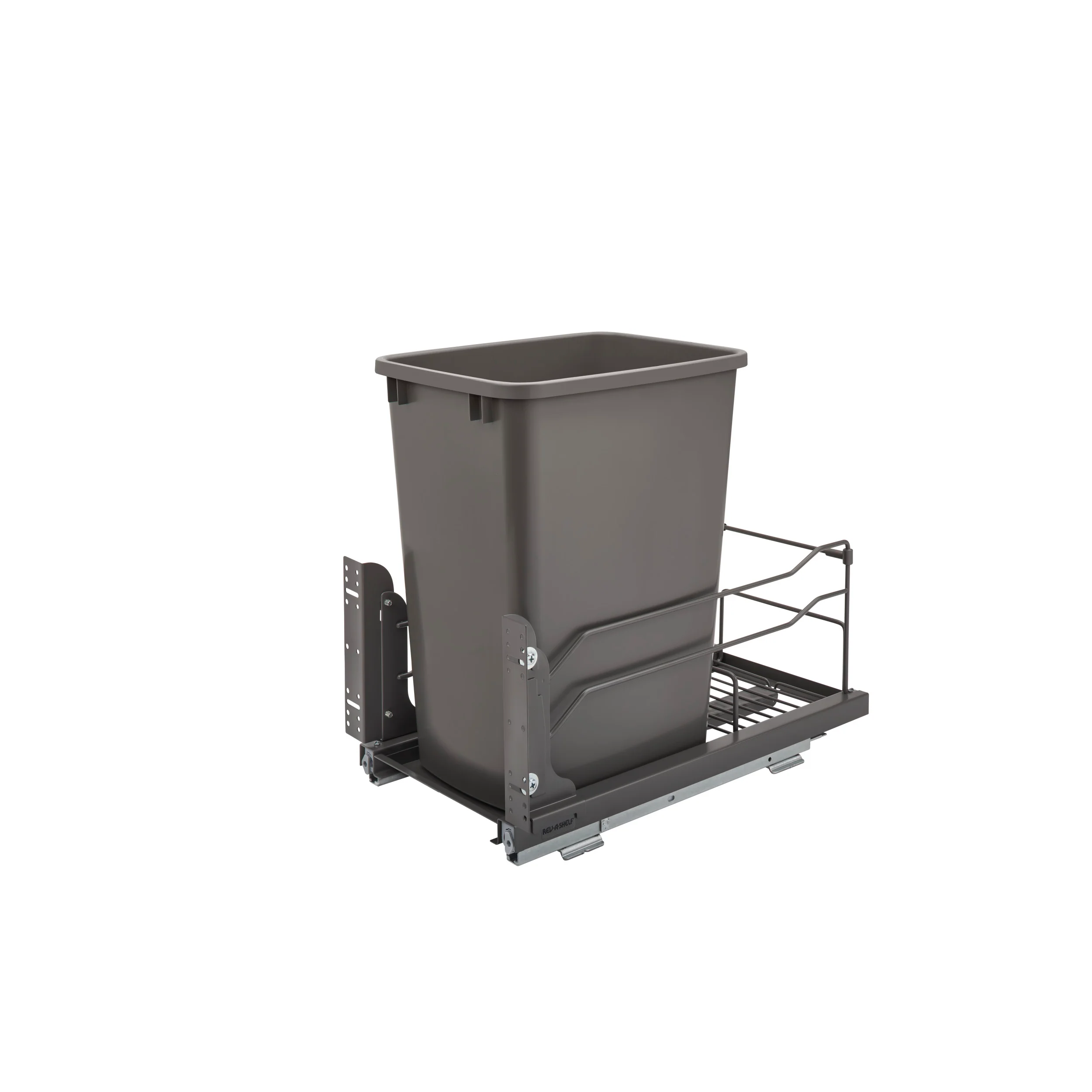 35 Qrt Pull-Out Waste Container Soft-Close Gray  10.88 in (276 mm) W x 22.25 in (565 mm) D x 19 in (483 mm) H - Image 4