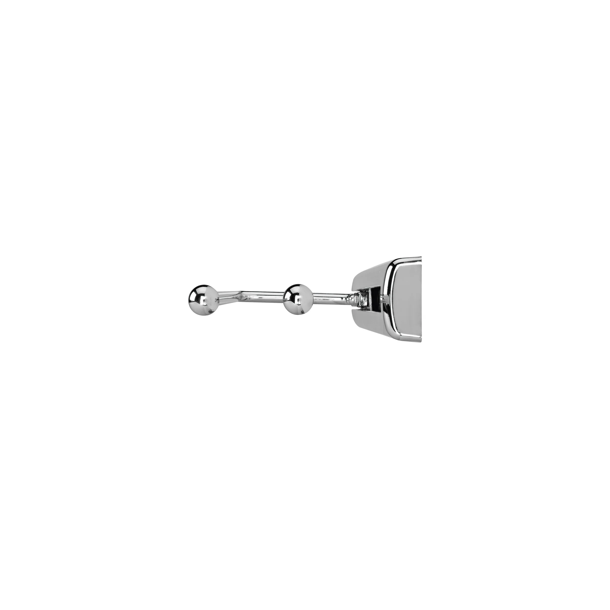 2-Prong Towel Bar Pull Out Chrome  3.88 in (99 mm) W x 12.88 in (327 mm) D x 1.5 in (38 mm) H - Image 4