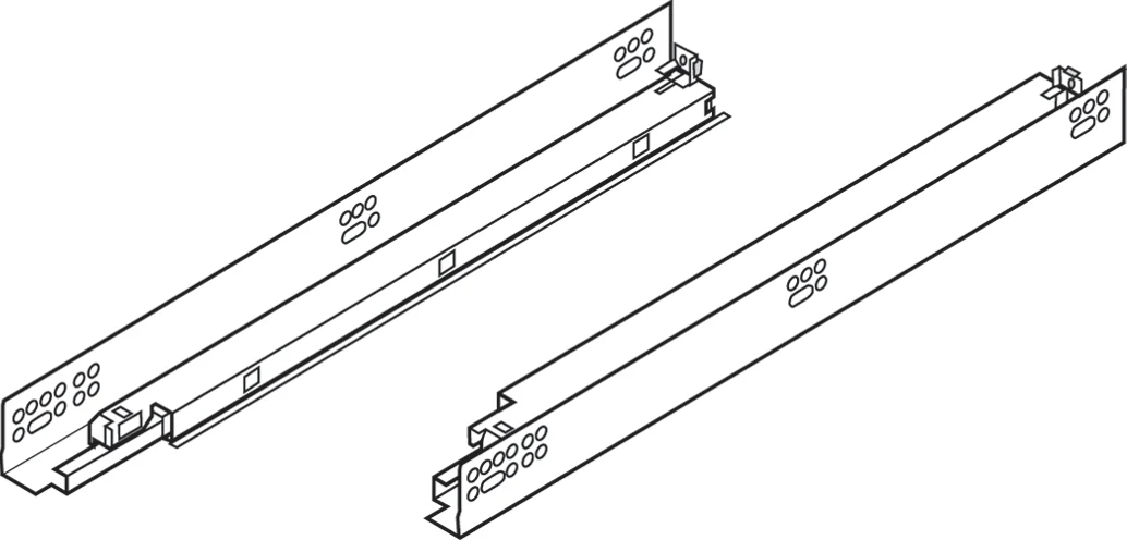 TANDEM plus BLUMOTION 563 - full extension drawer runners 18'' Zinc-Plated - Image 2