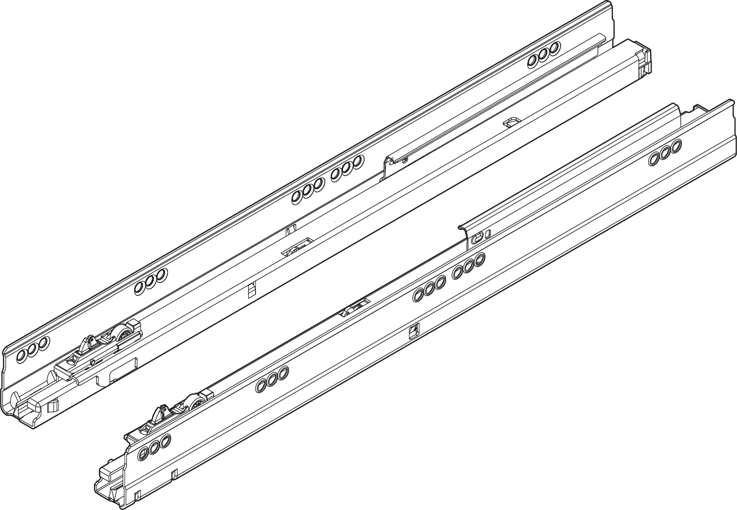 TANDEMBOX Cabinet profile (75 lbs) Ident 16'' Zinc-Plated - Image 2