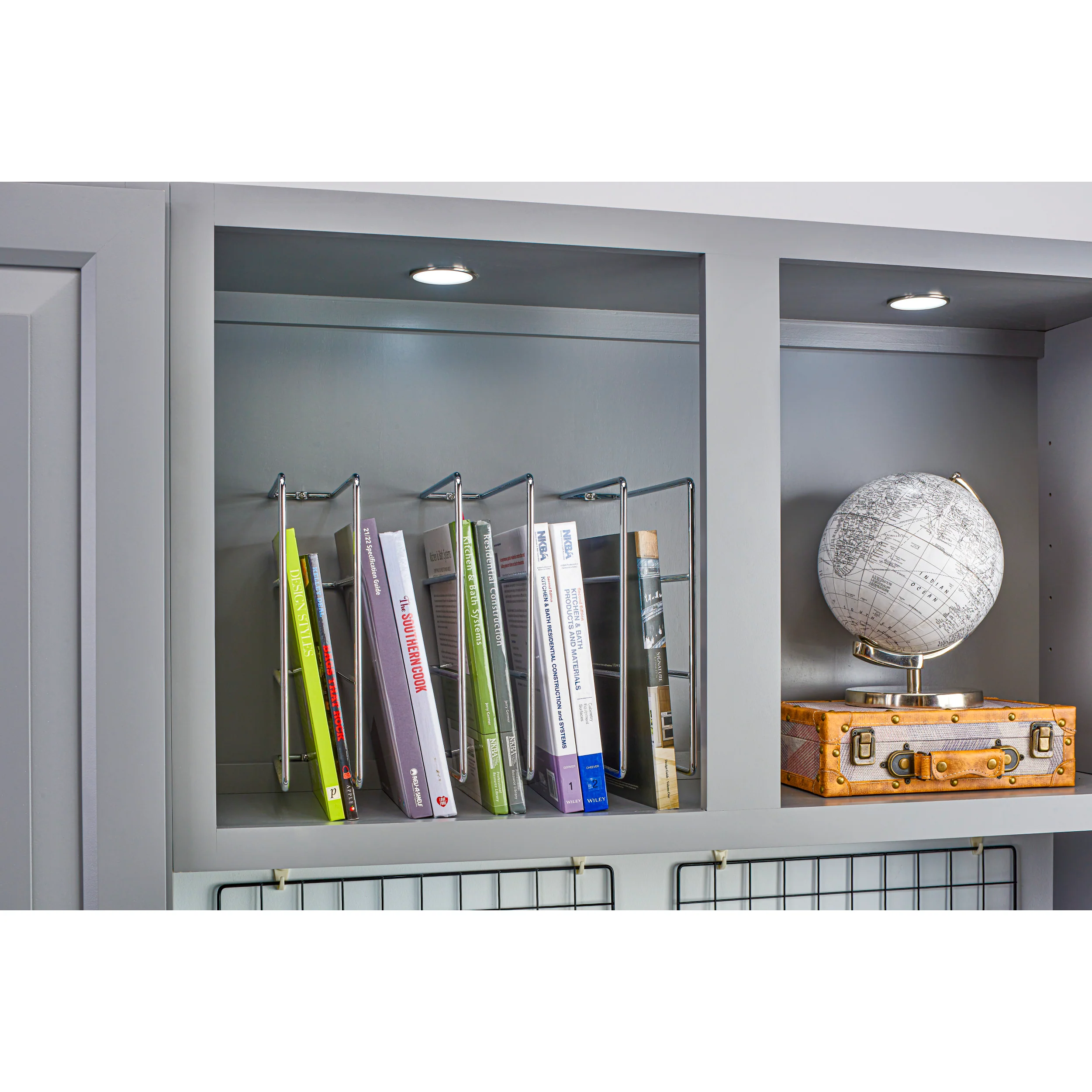 Chrome U-Shaped Bakeware Organizer Chrome  3 in (76 mm) W x 11.88 in (302 mm) D x 10 in (254 mm) H - Image 3