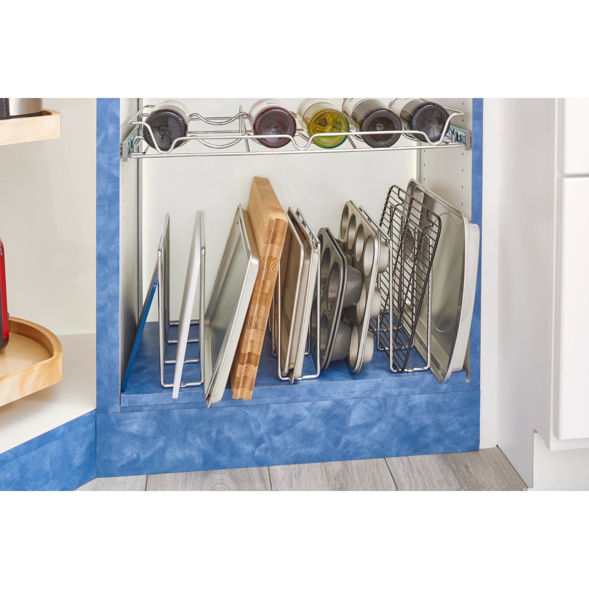Chrome U-Shaped Bakeware Organizer Chrome  3 in (76 mm) W x 11.88 in (302 mm) D x 10 in (254 mm) H - Image 4