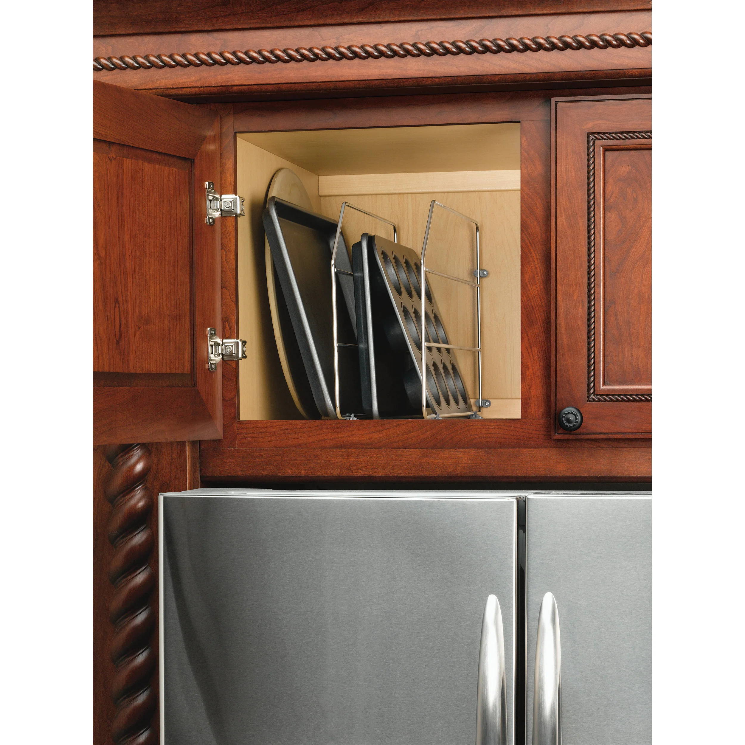 18 in Bakeware Organizer Chrome 0.75 in (19 mm) W x 20 in (508 mm) D x 18 in (457 mm) H - Image 4